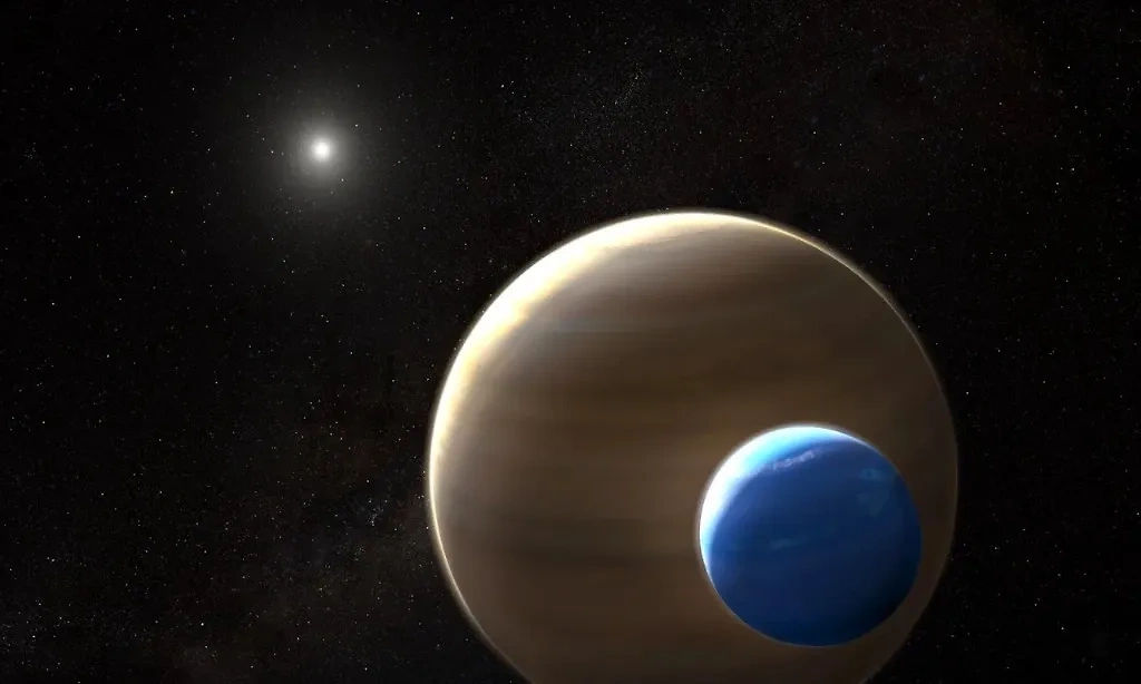 Экзопланета Kepler-1625b в представлении художника. Фото © Wikipedia / ESA / Hubble 
