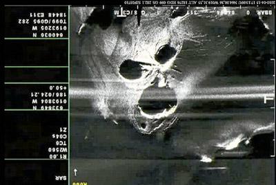 Снимок исландского трехкратерного вулкана из космоса