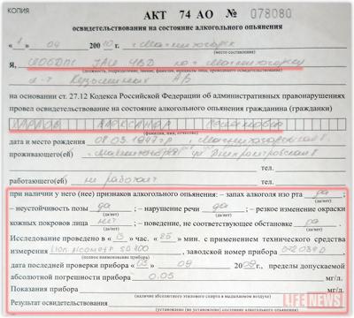 Вопреки составленному протоколу, экспертиза показала, что водитель Александр Харлов был трезв