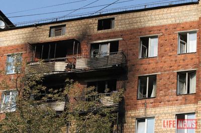 Выгорели смежные балконы