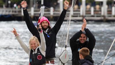 Команда "Пластики": Джо Ройл, Дэвид де Ротшильд и Дэйв Томсон