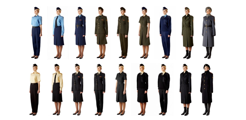 Женские военные костюмы