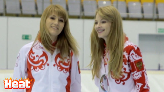Конькобежка Светлана Журова и актриса Светлана Ходченкова встретились на съемочной площадке