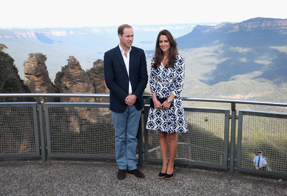 Уильям и Кейт на фоне Голубых гор