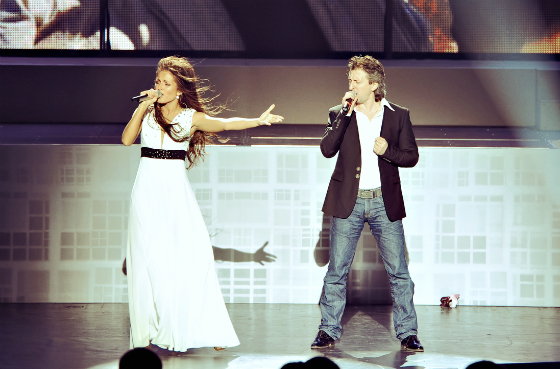 Певица Нюша и ее отец Владимир Шурочкин