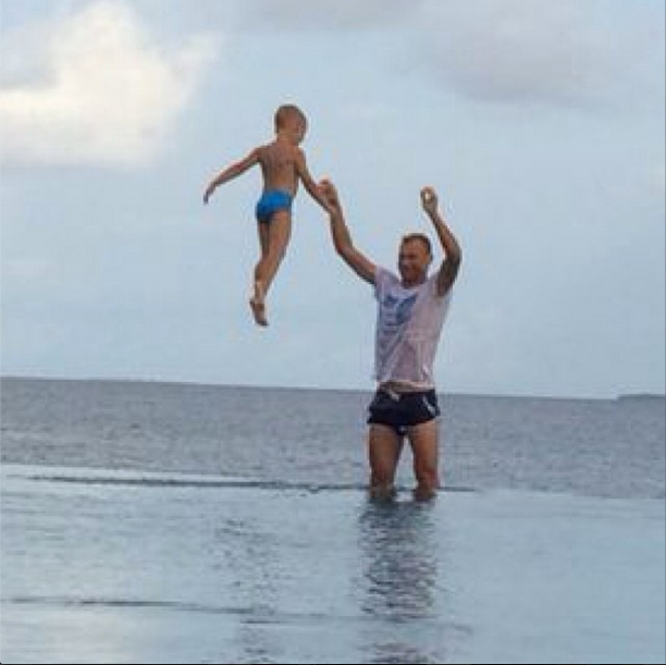 Василий Березуцкий с сыном