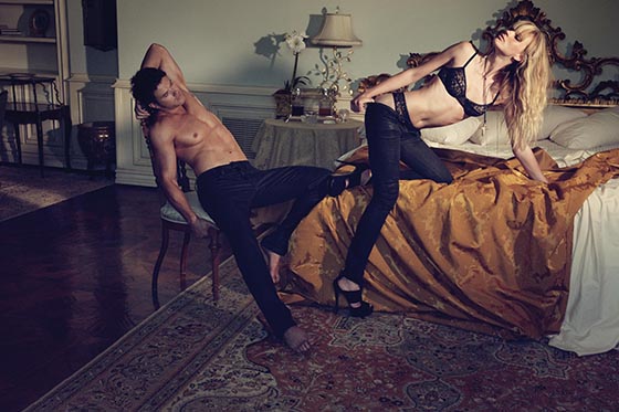 Келлан Латс и бывшая возлюбленная Адама Ливайна &mdash; Аня Вьялицына показали страстную прелюдию в фотосессии марки Dylan George