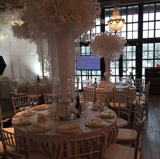 Убранство зала в ресторане &laquo;Березка Шале&raquo; на свадьбе Марии Кириленко