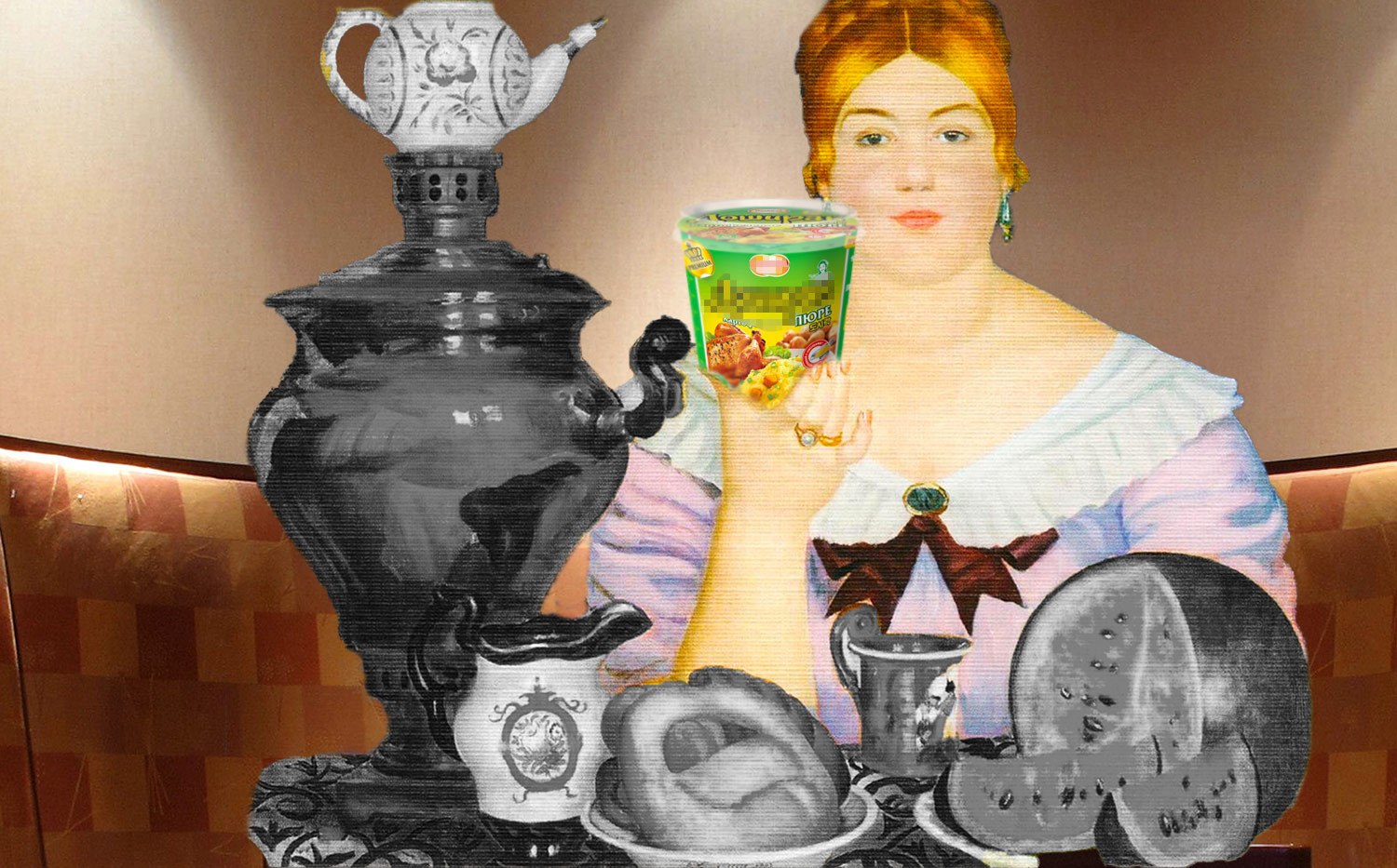 Коллаж &copy; L!FE. Фото: &copy; Flickr/crabby_gabby// &copy; Б.М. Кустодиев. Купчиха, пьющая чай