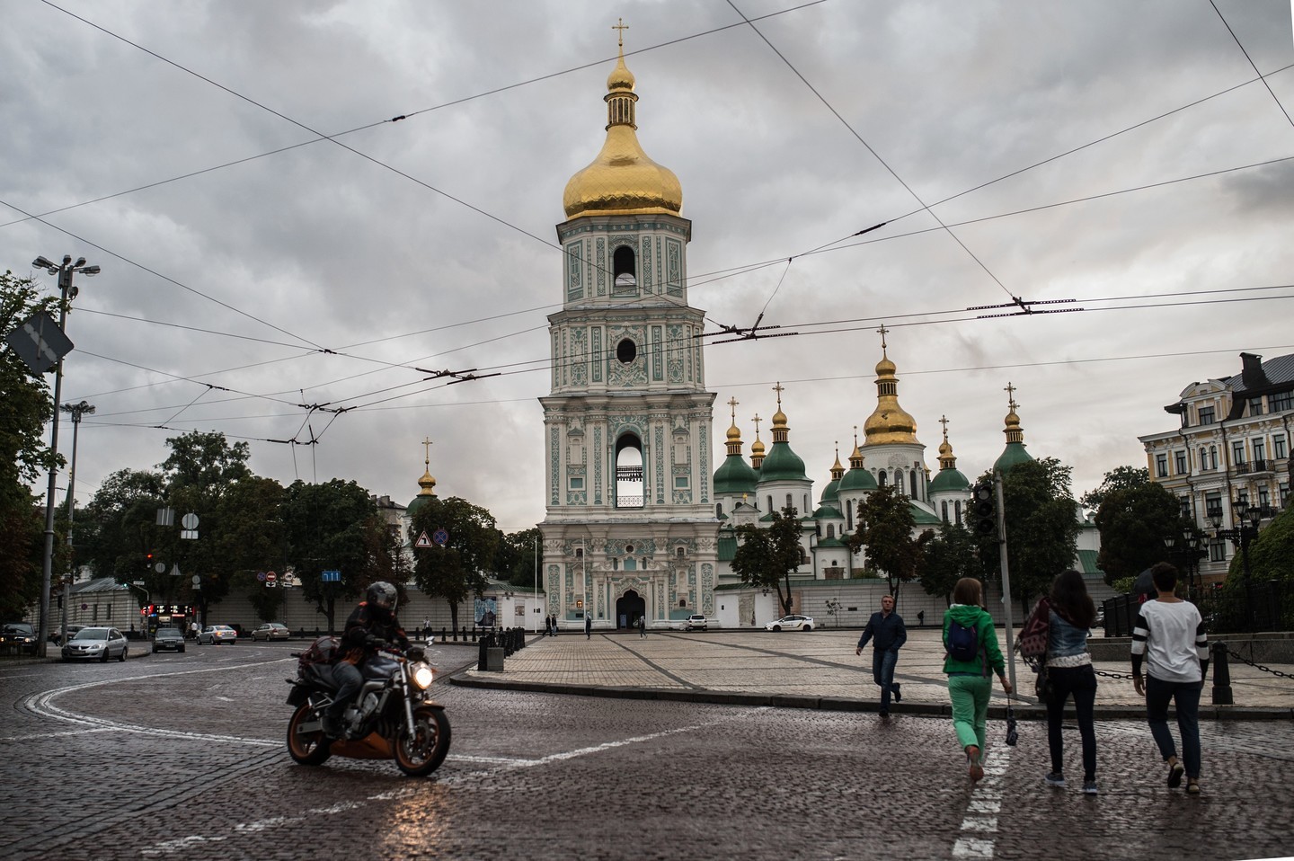 Колокольня Софийского собора на Софийской площади в Киеве.
Фото: &copy; РИА Новости/Евгения Новоженина