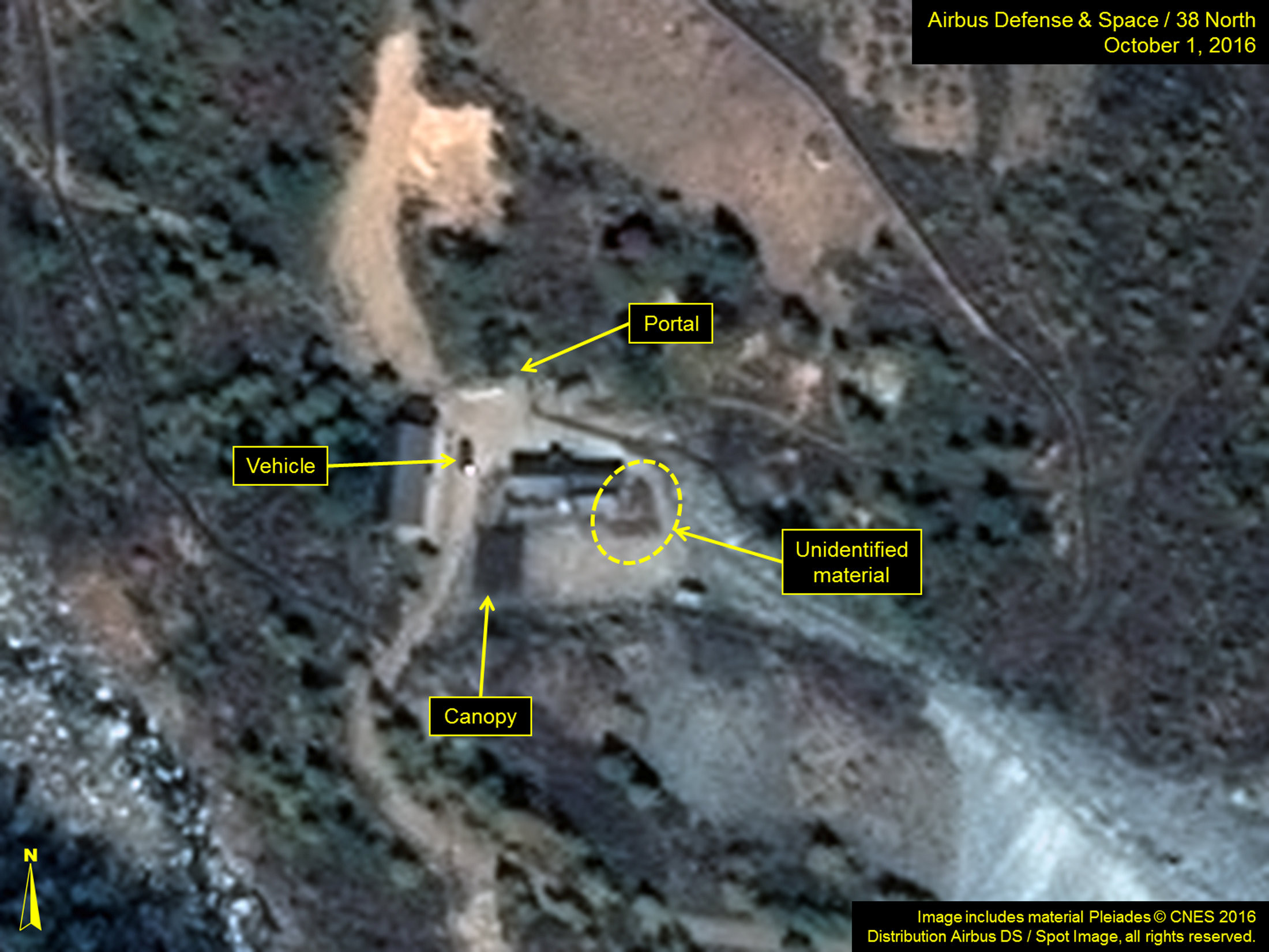 Спутниковый снимок объекта КНДР, на котором могут готовить ядерные испытания. Фото: &copy;REUTERS