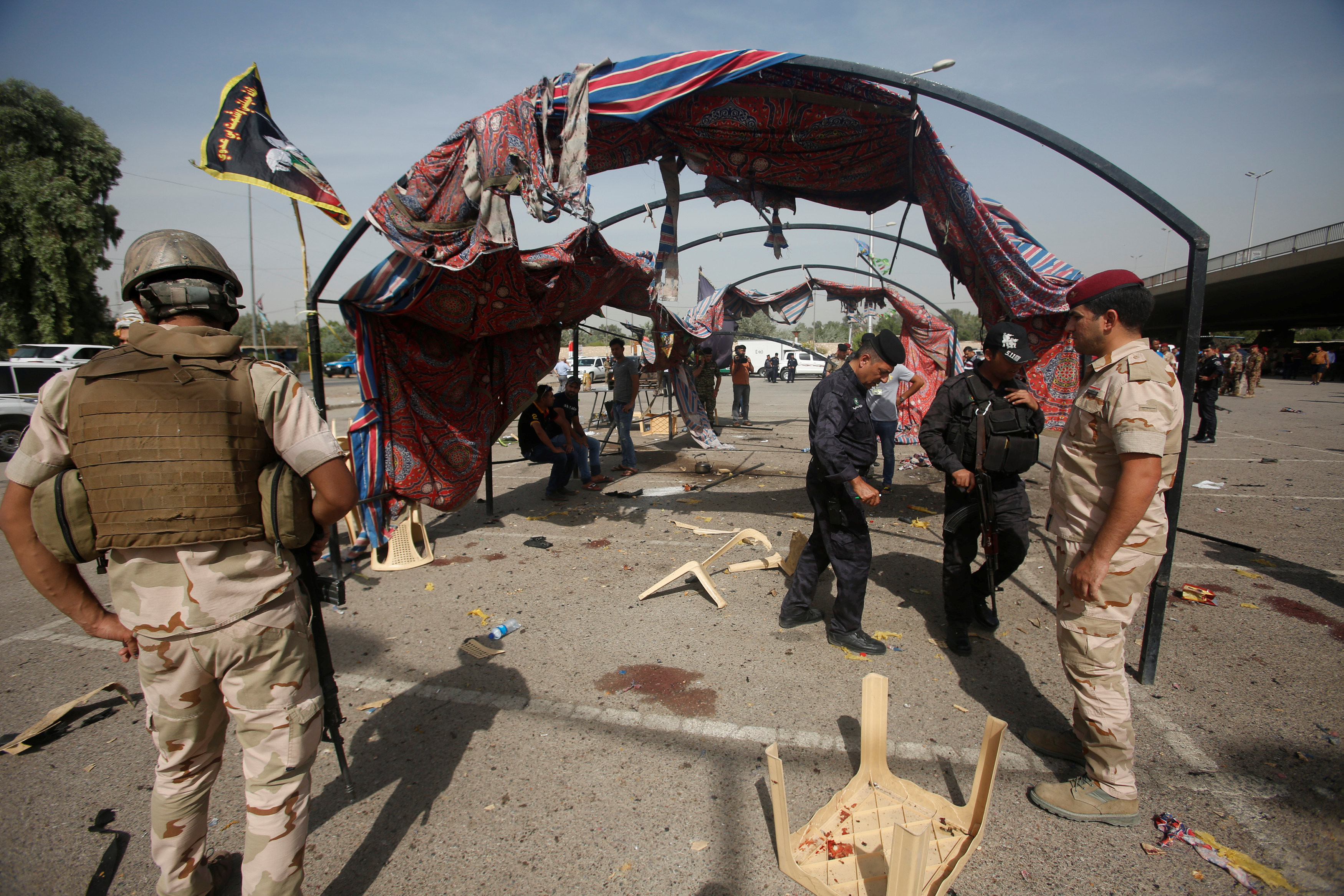 Время нападения террористов. Человеческие жертвы в иракской войне.
