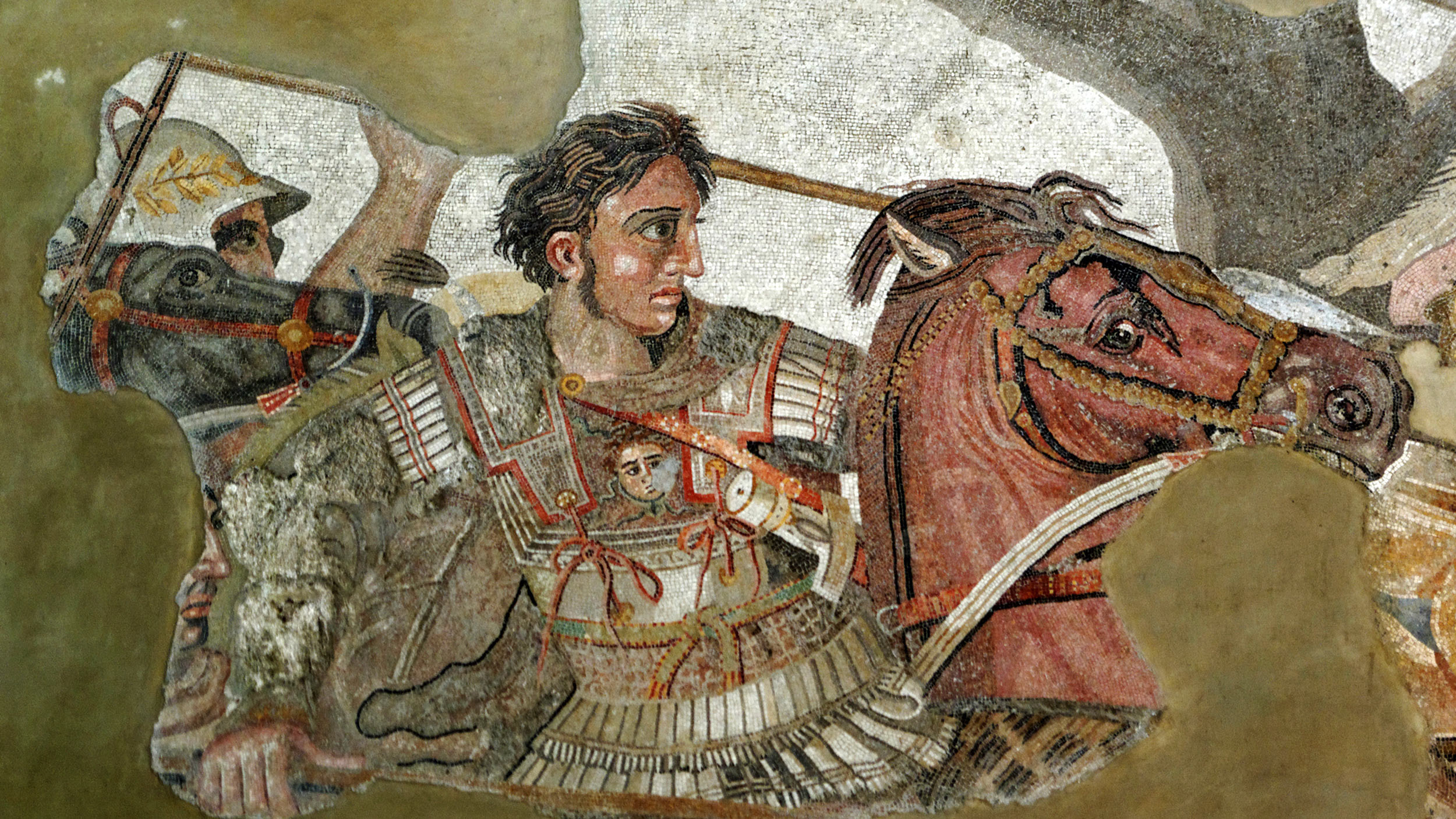 <p>Фото: ©<a href="https://commons.wikimedia.org/wiki/File:Alexander_and_Bucephalus_-_Battle_of_Issus_mosaic_-_Museo_Archeologico_Nazionale_-_Naples_BW.jpg?uselang=ru" target="_blank">wikipedia.org</a></p>