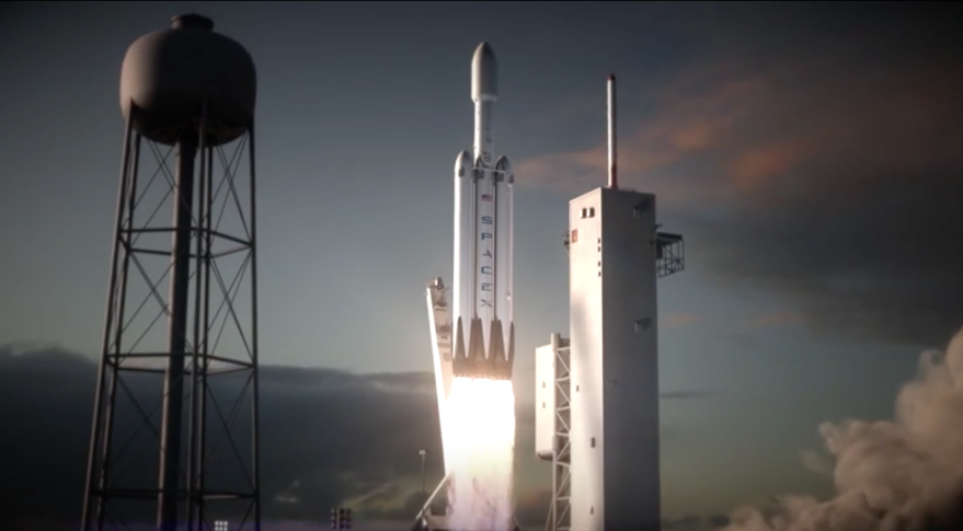<p>Концепт-арт сверхтяжёлой ракеты-носителя Falcon Heavy. Фото:&nbsp;spacenews.com</p>