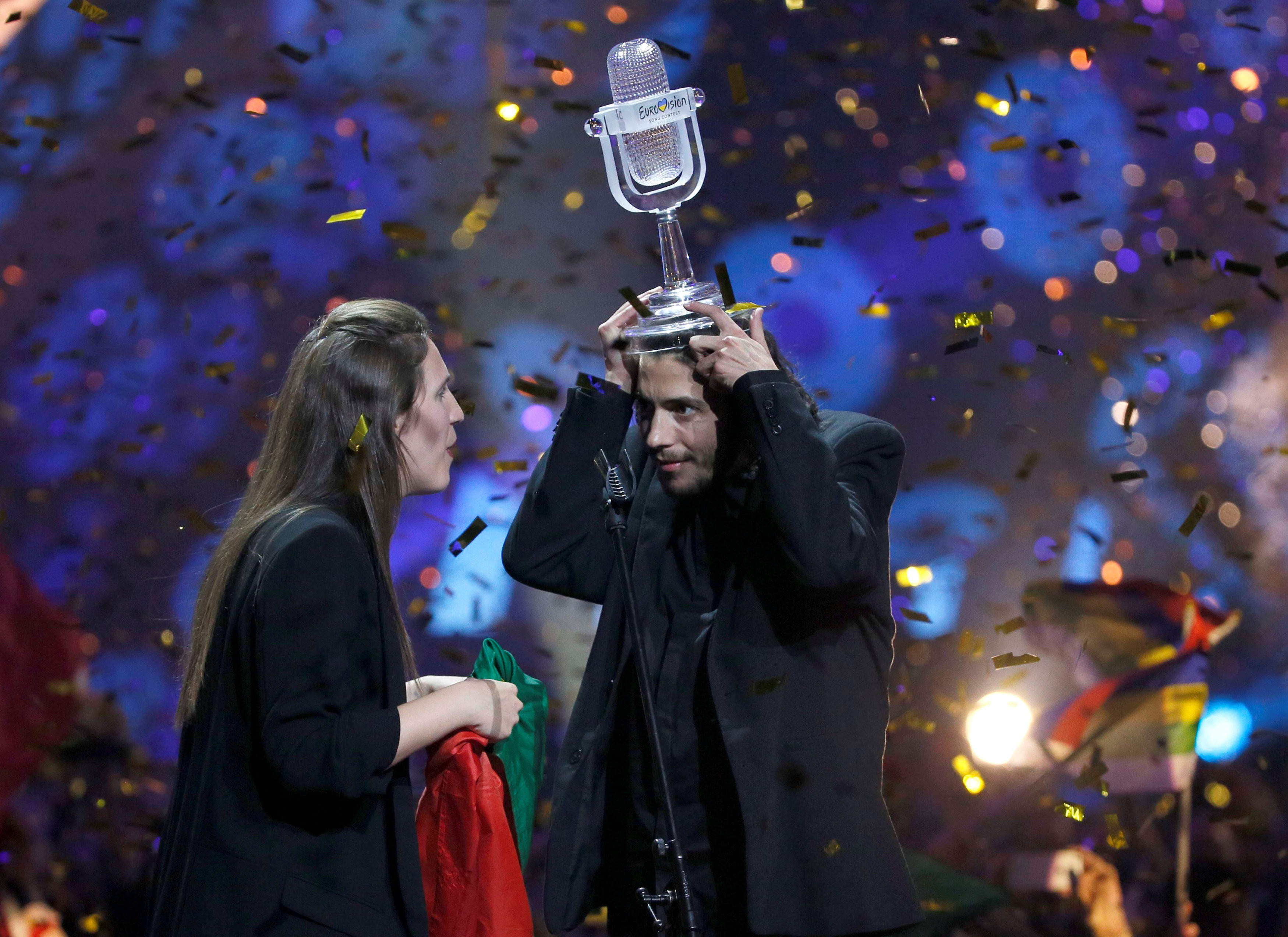 Победитель "Евровидения-2017" португалец Сальвадор Собрал. Фото: &copy;&nbsp;REUTERS/Gleb Garanich 