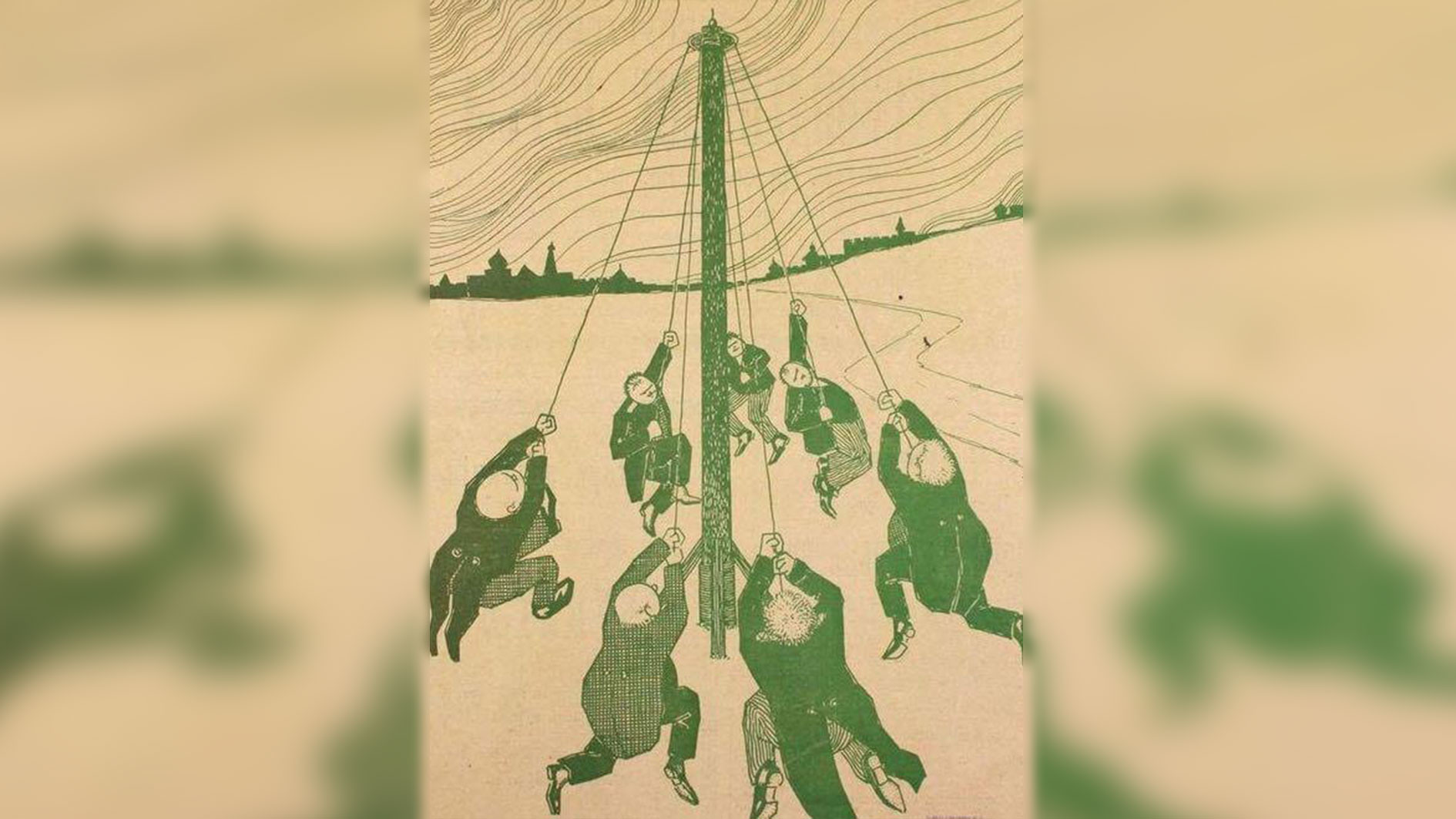 Прогресс гигантскими шагами идёт по России. "Букет", 1907 г.