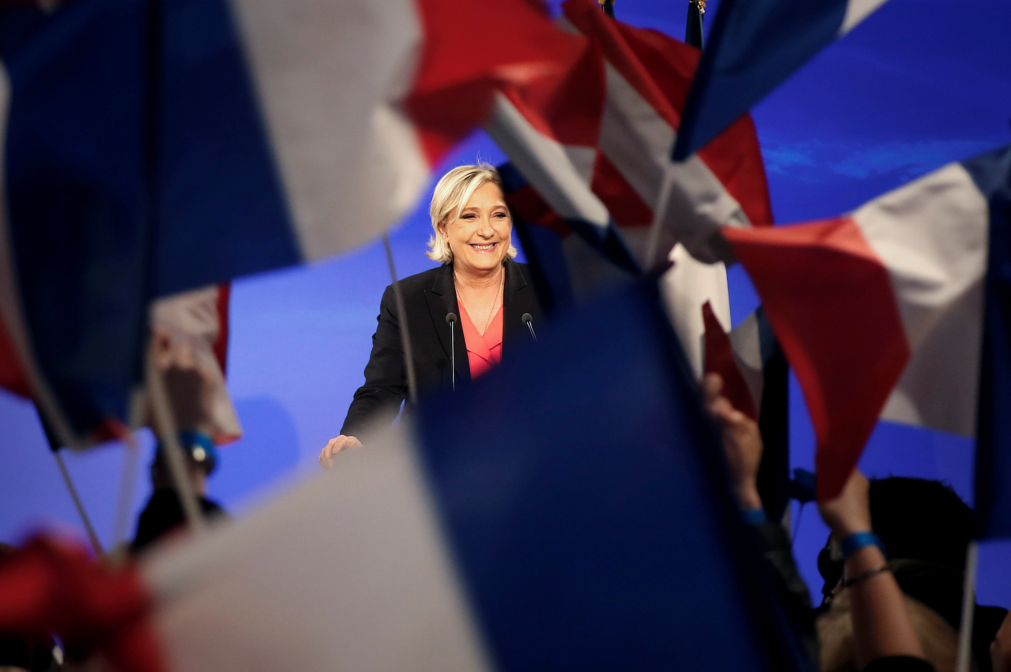 Лидер "Национального фронта" Марин Ле Пен. 
Фото: &copy; REUTERS/Charles Platiau