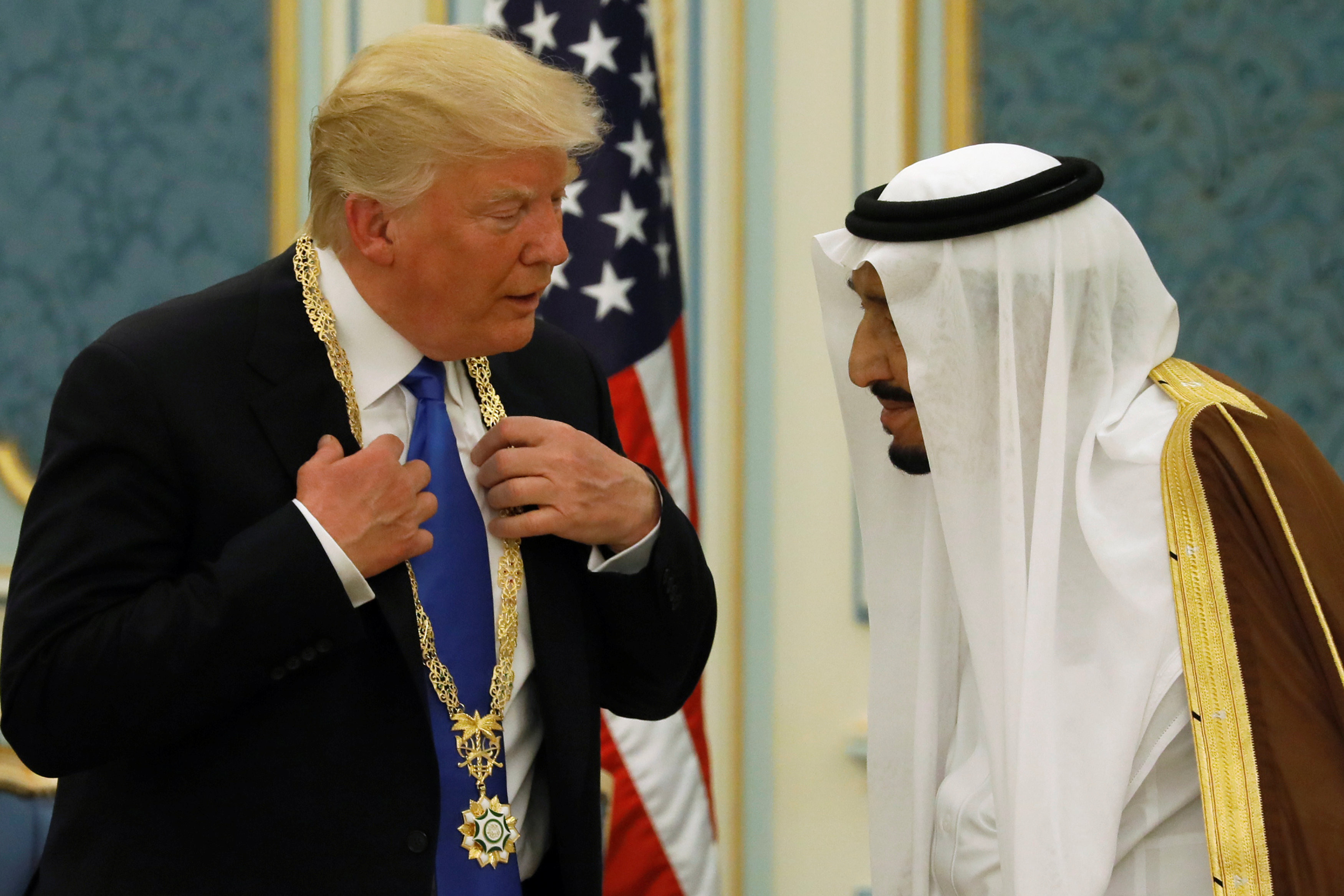 Президент США Дональд Трамп и король Саудовской Аравии Салман ибн Абдул-Азиз Аль Сауд. Фото: &copy;REUTERS/Jonathan Ernst