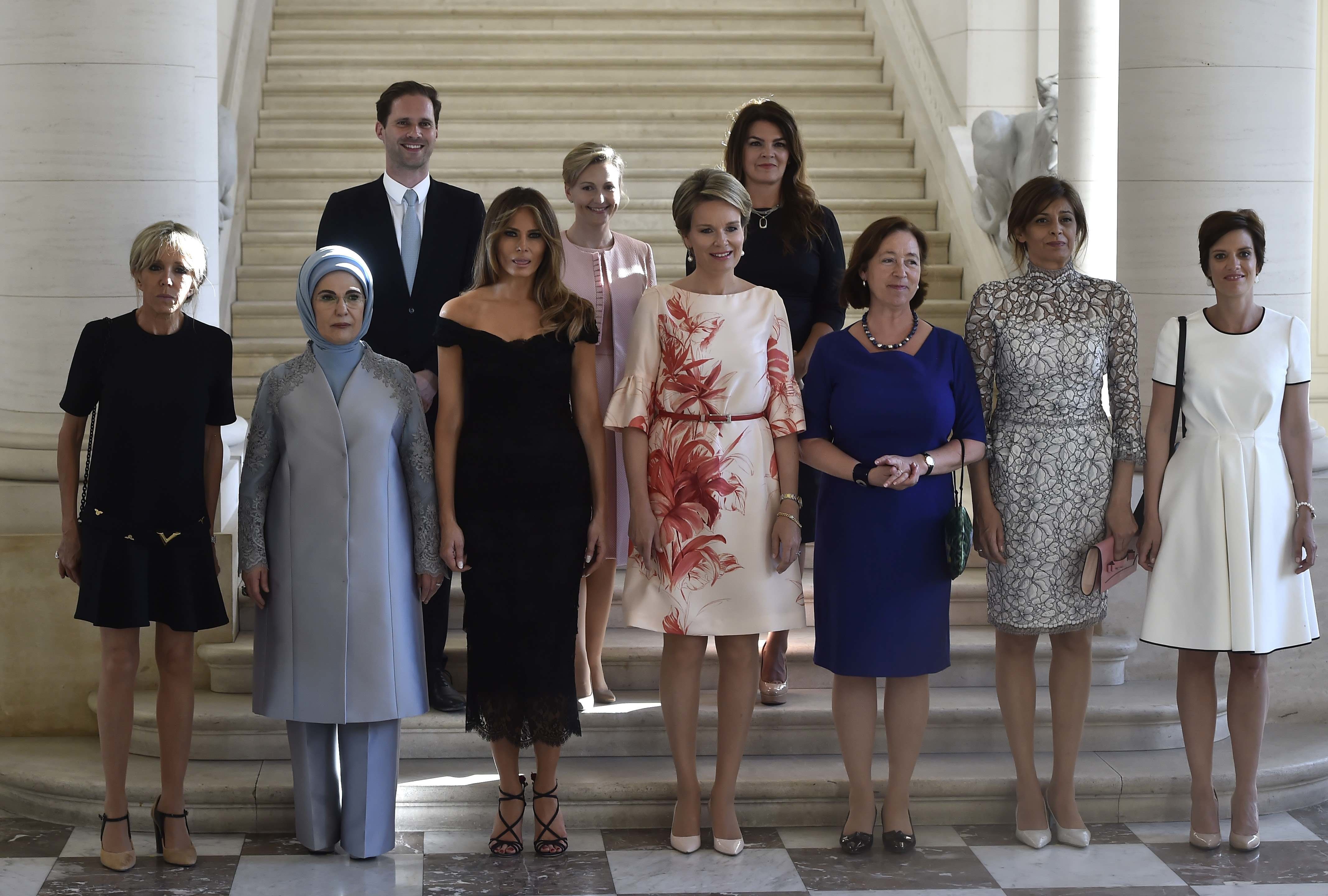 Жёны мировых лидеров на саммите НАТО. Фото: REUTERS/Hannah Mckay