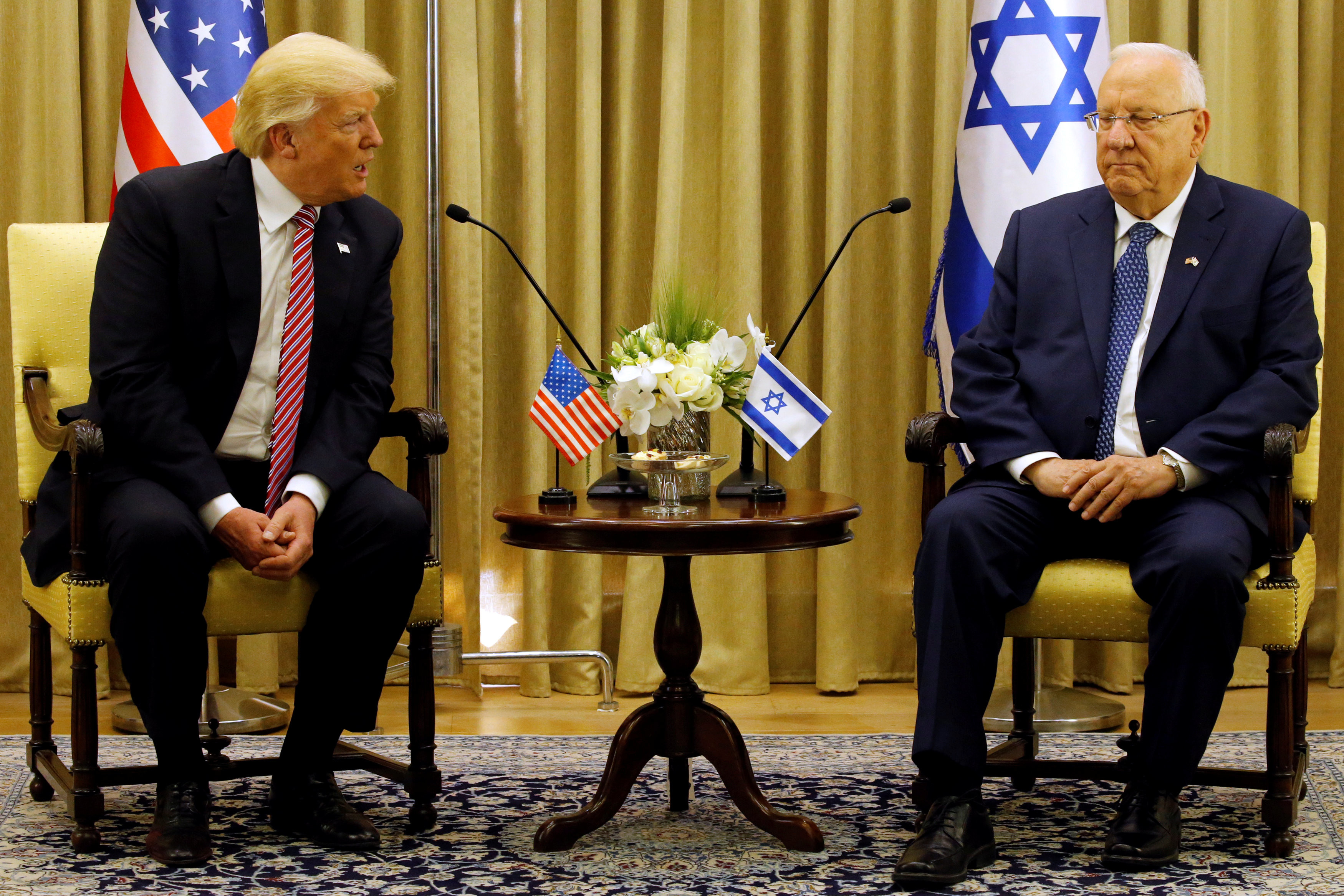 Президент США Дональд Трамп и президент Израиля Реувен Ривлин. Фото: © REUTERS//Jonathan Ernst