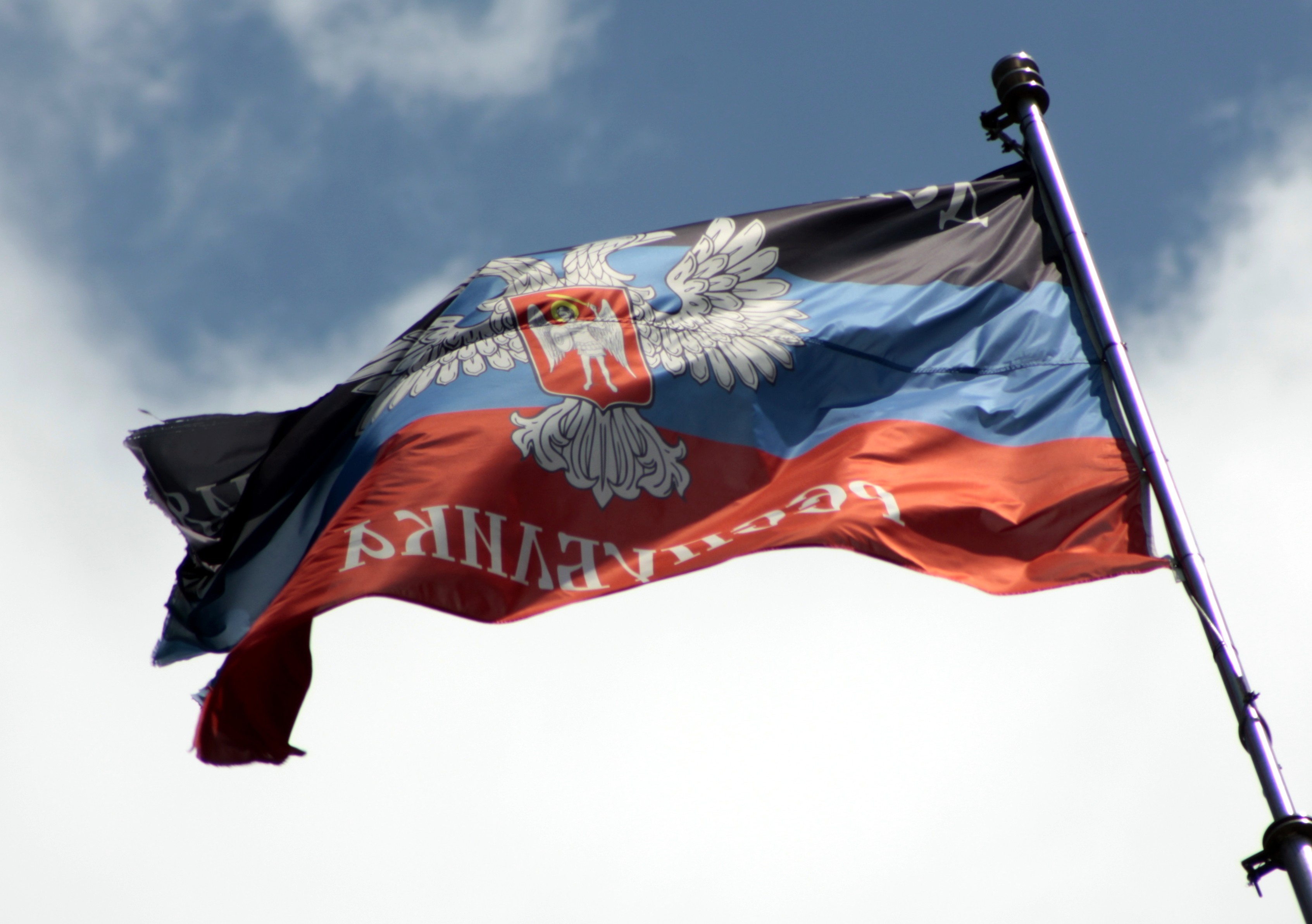 Флаг ДНР.&nbsp;Фото: &copy;РИА Новости/Сергей Аверин