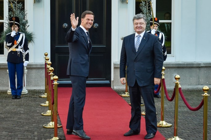 Пётр Порошенко и премьер-министр Нидерландов Марк Рютте, 2015 год. Фото: соцсети