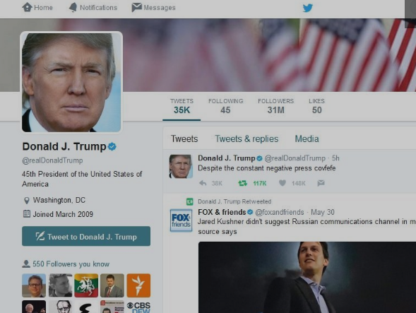 Скан загадочного твита Дональда Трампа, удалённого спустя пять часов после публикации.