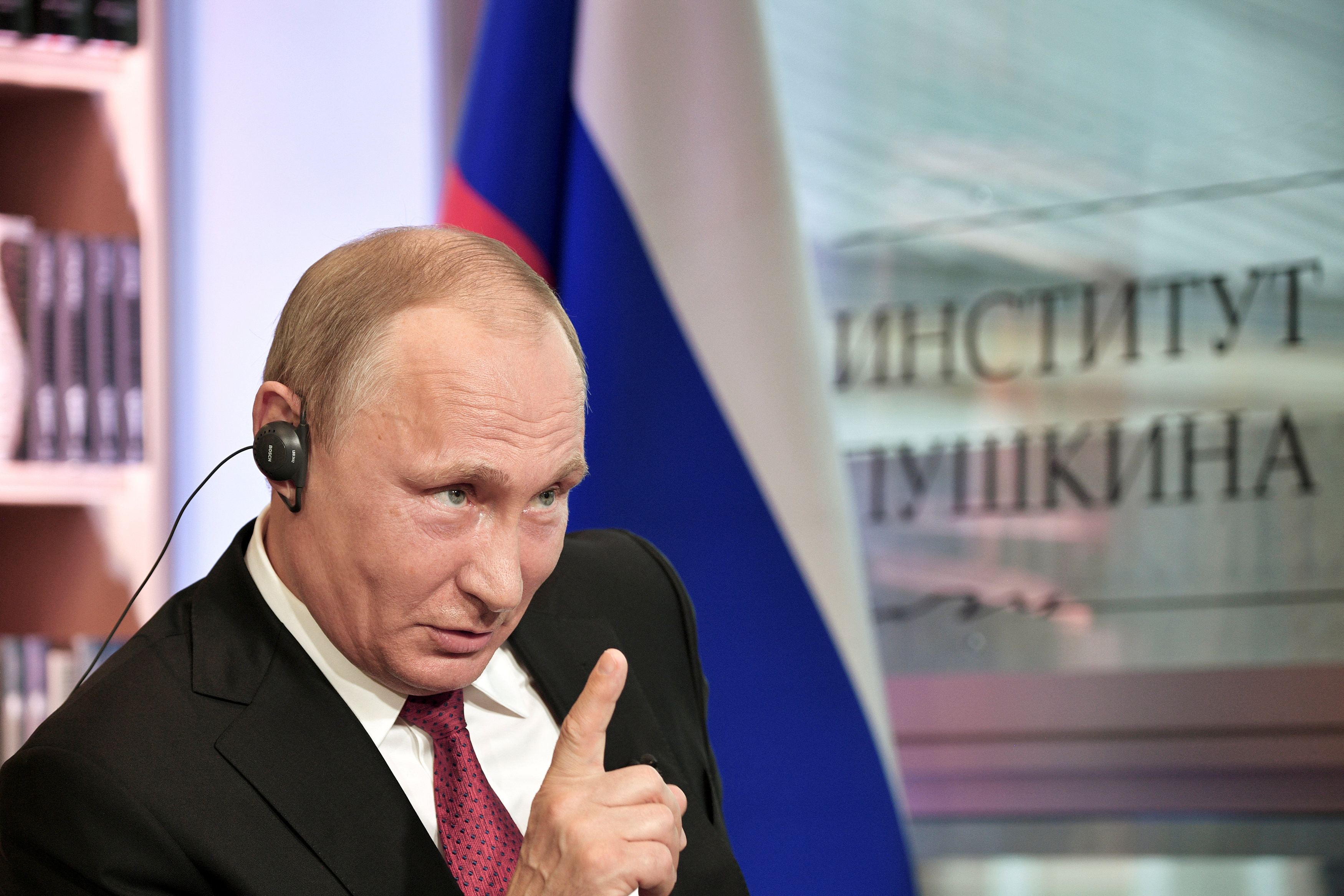 Владимир Путин во время интервью. Фото: &copy;&nbsp;Sputnik/Aleksey Nikolskyi/Kremlin via REUTERS