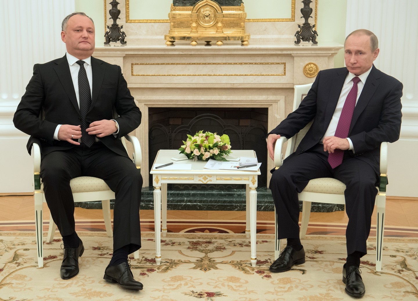 Игорь Додон и Владимир Путин. Фото:&copy; РИА Новости/Сергей Гунеев


