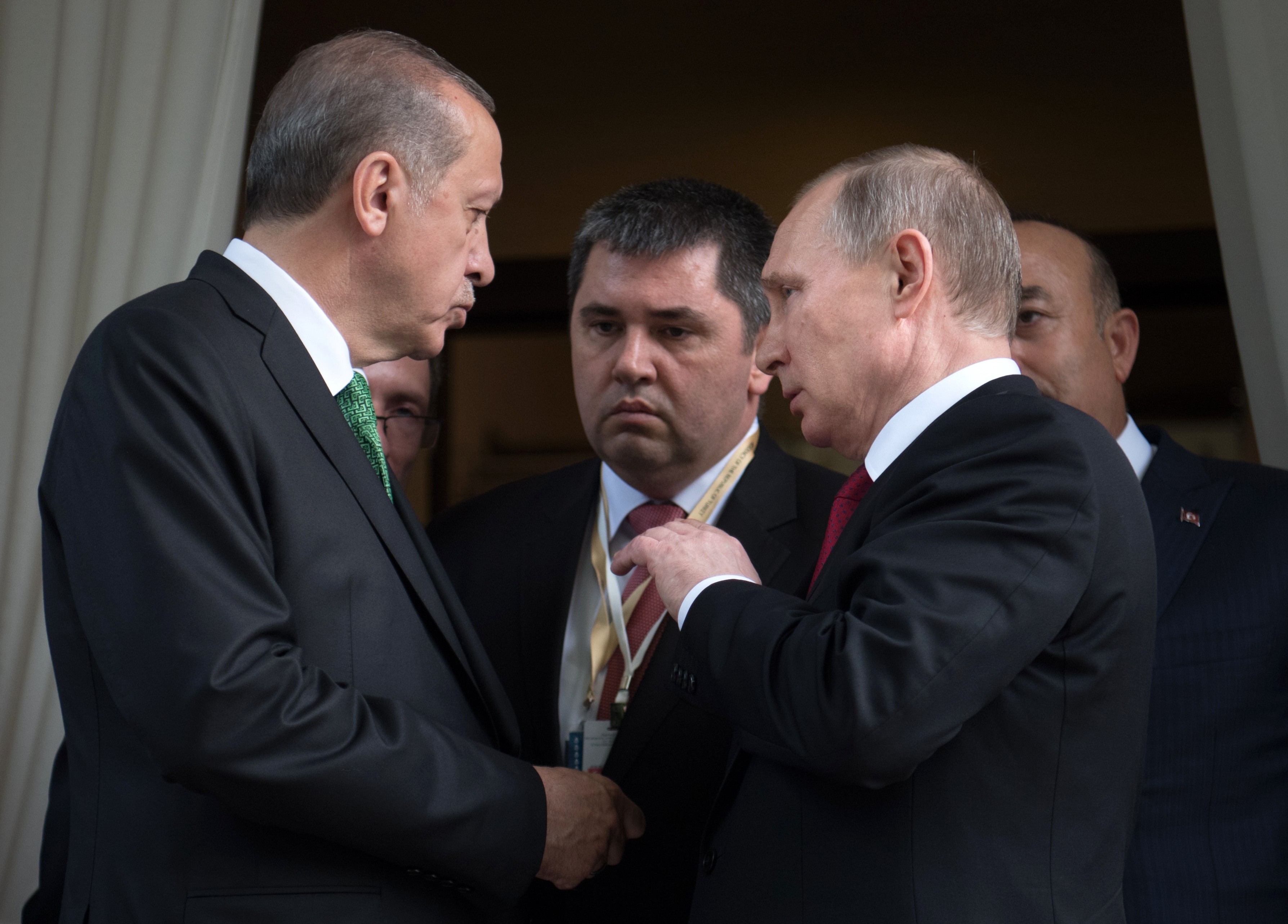 Реджеп Тайип Эрдоган и Владимир Путин. Фото:&copy; РИА Новости/ Сергей Гунеев