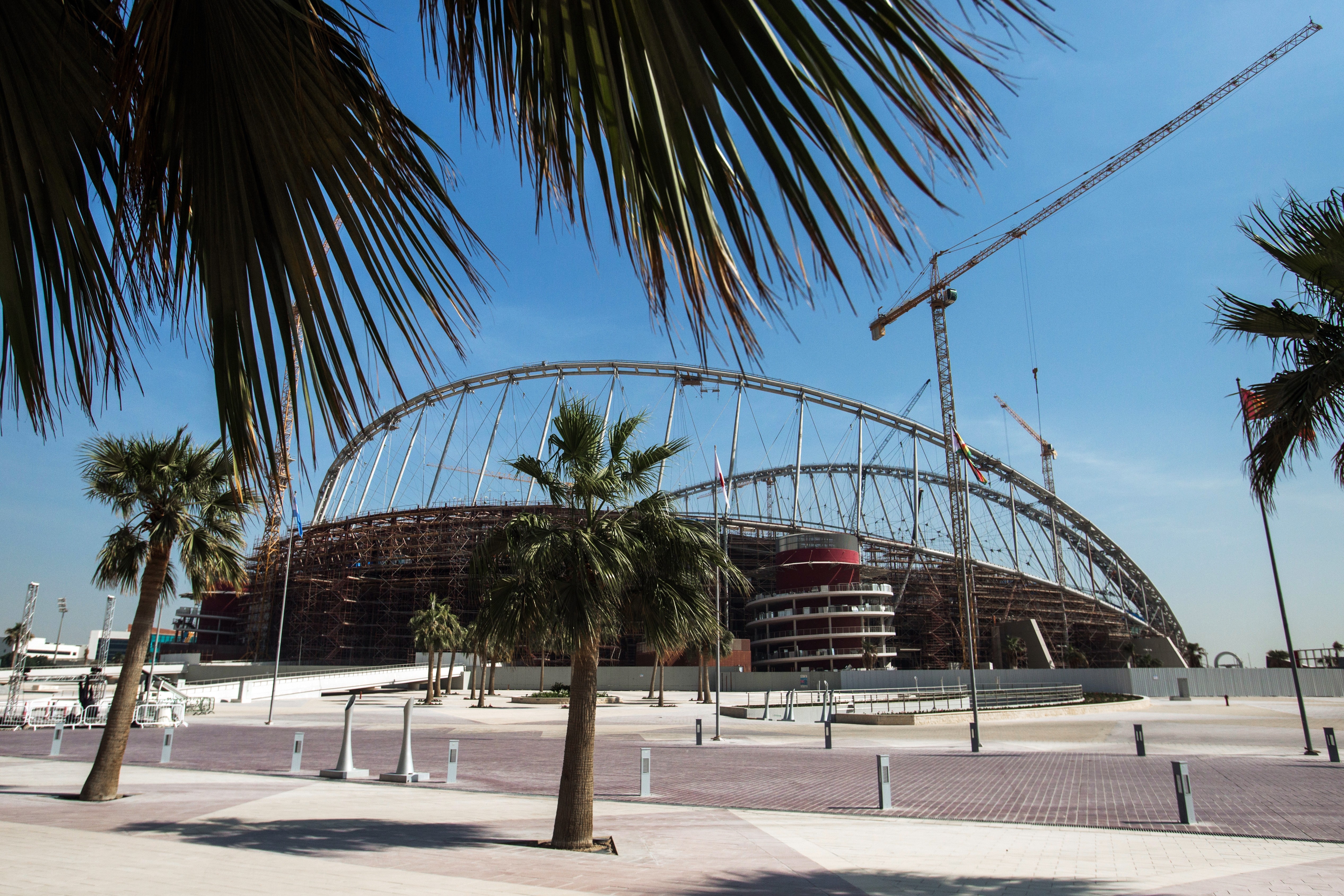 Строительство стадиона "Халифа" в Дохе, столице Катара. Фото:&copy; РИА Новости/Абдулкадер Хадж