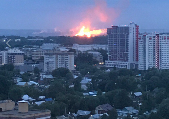 Пожар в Казани. Фото: vk.com / Казань онлайн