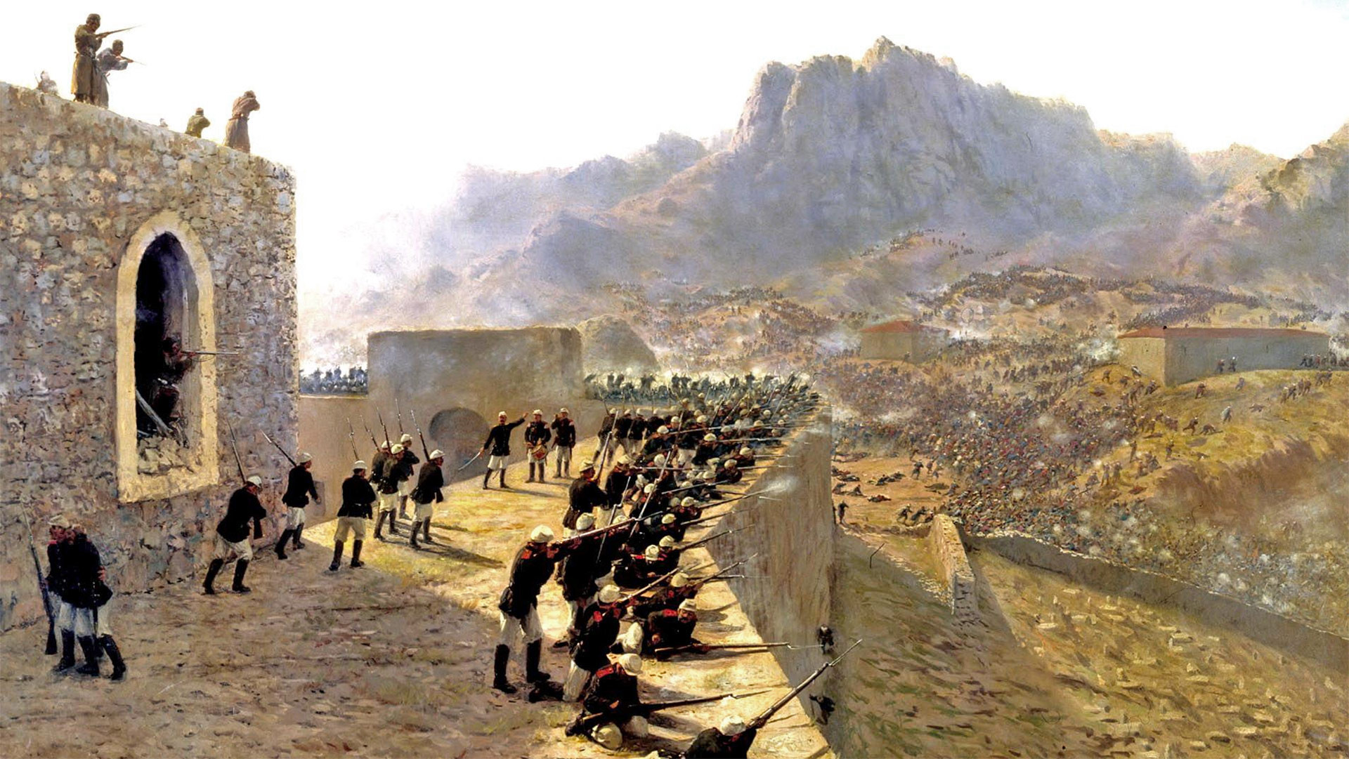Лев Лагорио.&nbsp;Отбитие штурма крепости Баязет 8 июня 1877 года, 1891