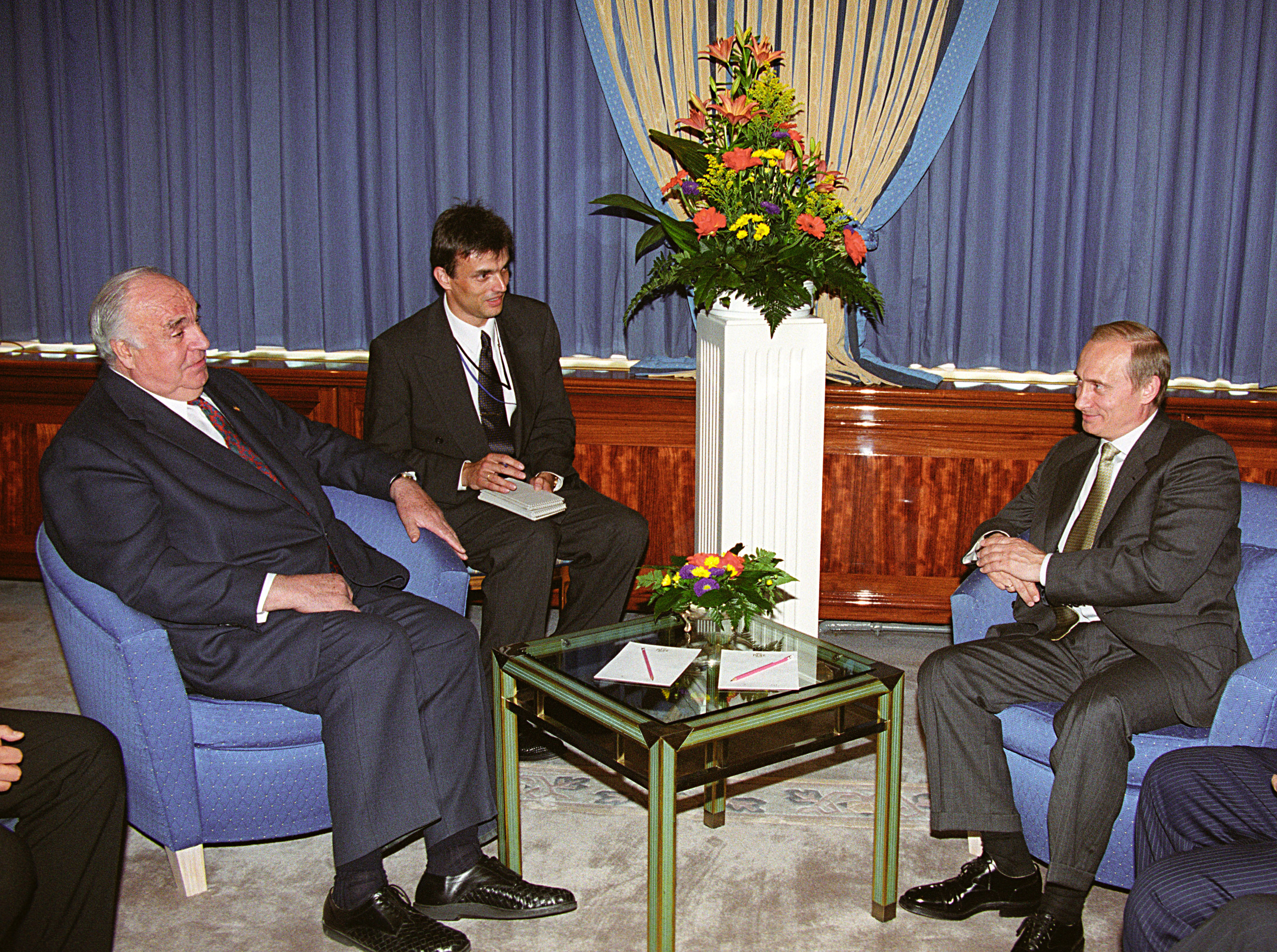 Встреча Владимира Путина с Гельмутом Колем в 2000 году. Фото:&copy; РИА Новости/Владимир Родионов