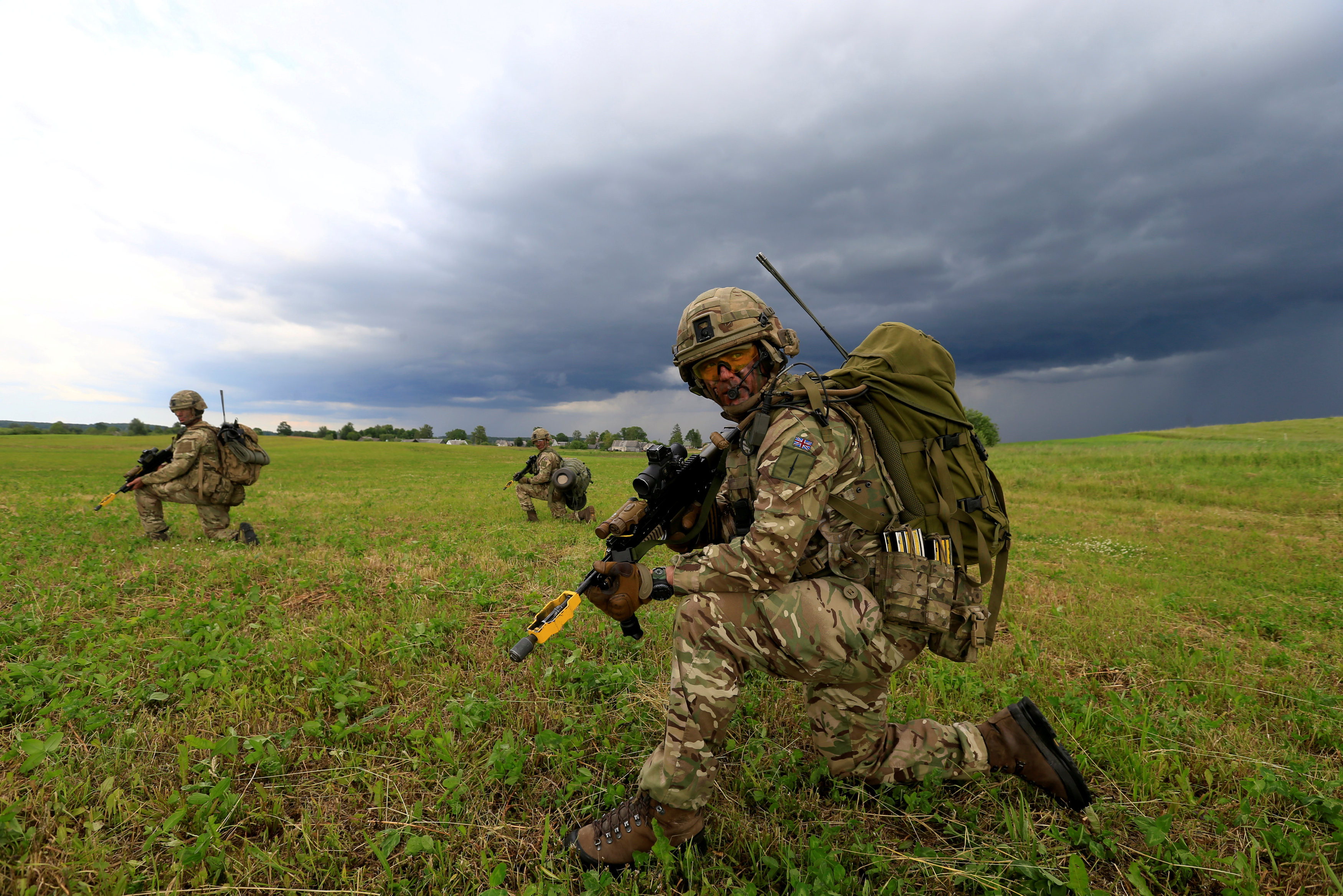 Солдаты британской армии во время учений НАТО в Литве.&nbsp;Фото: REUTERS/Ints Kalnins/File Photo