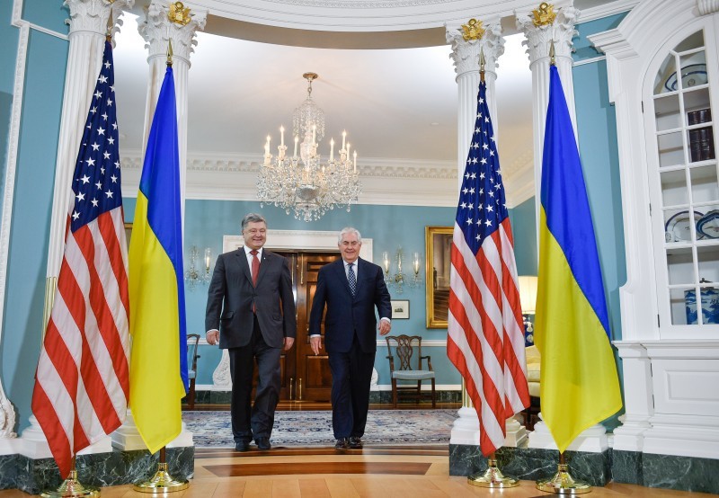 Пётр Порошенко и Рекс Тиллерсон в Вашингтоне. Фото: &copy;&nbsp;president.gov.ua