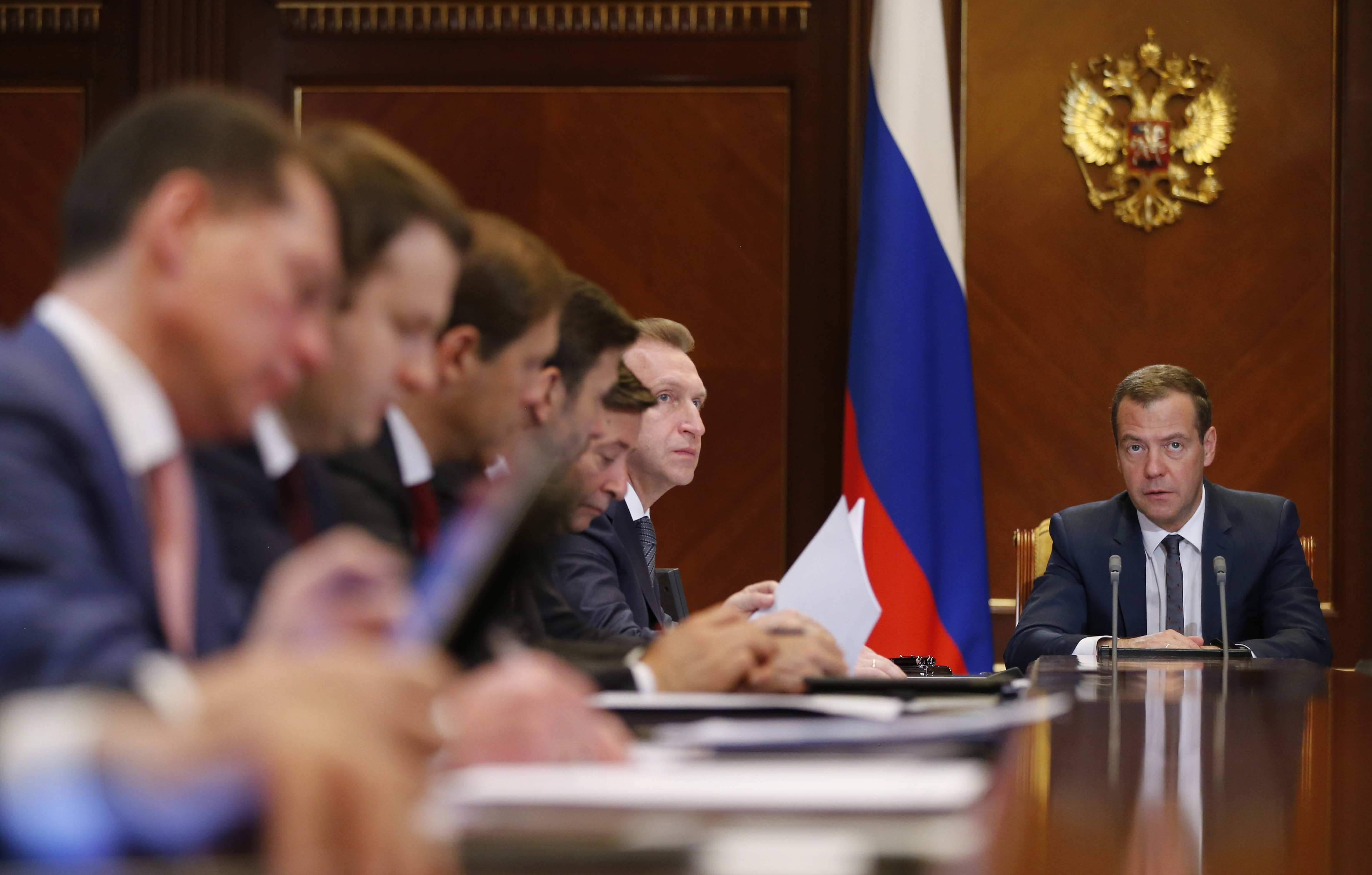 Дмитрий Медведев на заседании правительства. Фото: &copy;РИА Новости/Дмитрий Астахов