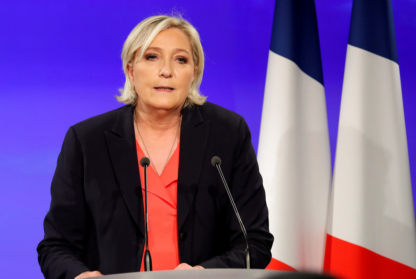 Лидер французской партии "Национальный фронт" Марин Ле Пен. Фото:&nbsp;REUTERS/Charles Platiau/File&nbsp;Photo



