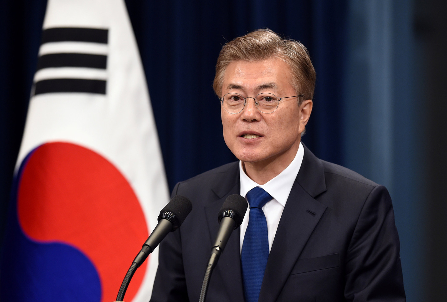 Президент Южной Кореи Мун Чжэ Ин. Фото: &copy;REUTERS/Jung Yeon-Je/Pool


