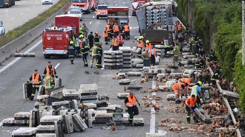 Авария на шоссе в Австрии. Фото: CNN