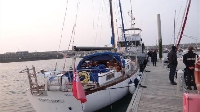 На этой яхте&nbsp;украинцы перевозили нелегалов. Фото: национальная жандармерия Франции