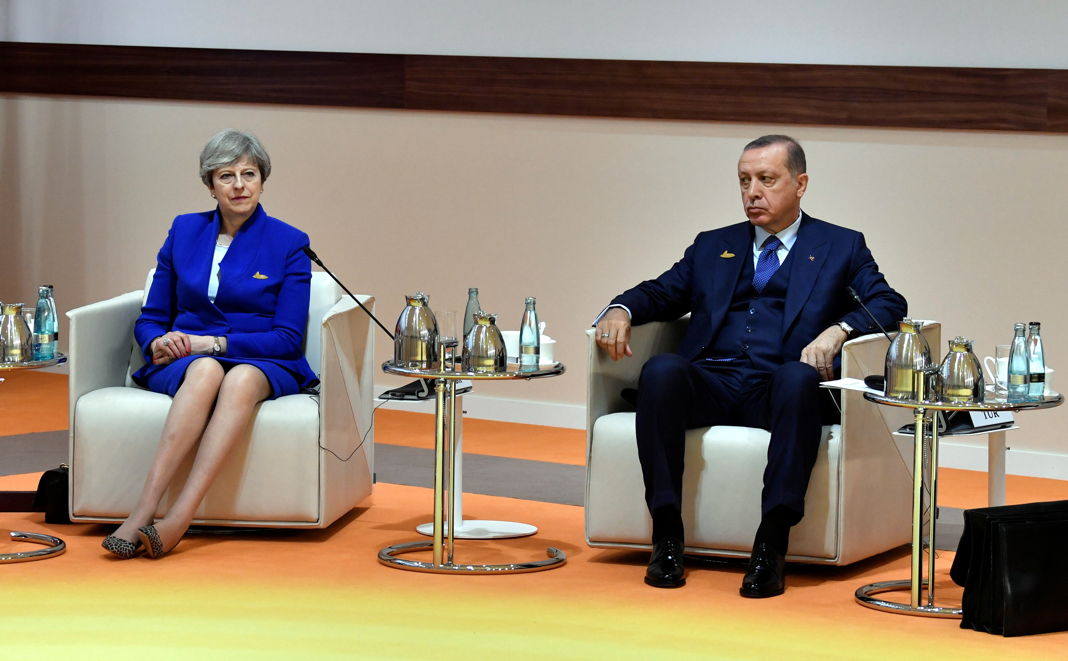Тереза Мэй и Реджеп Эрдоган. Фото: © REUTERS/John MACDOUGALL