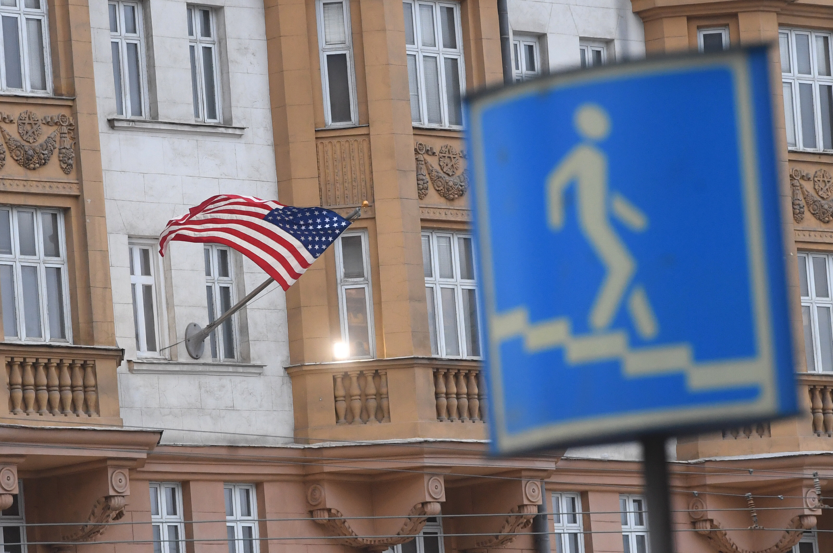 Фасад посольства США в Москве. Фото: &copy; РИА Новости/Илья Питалев