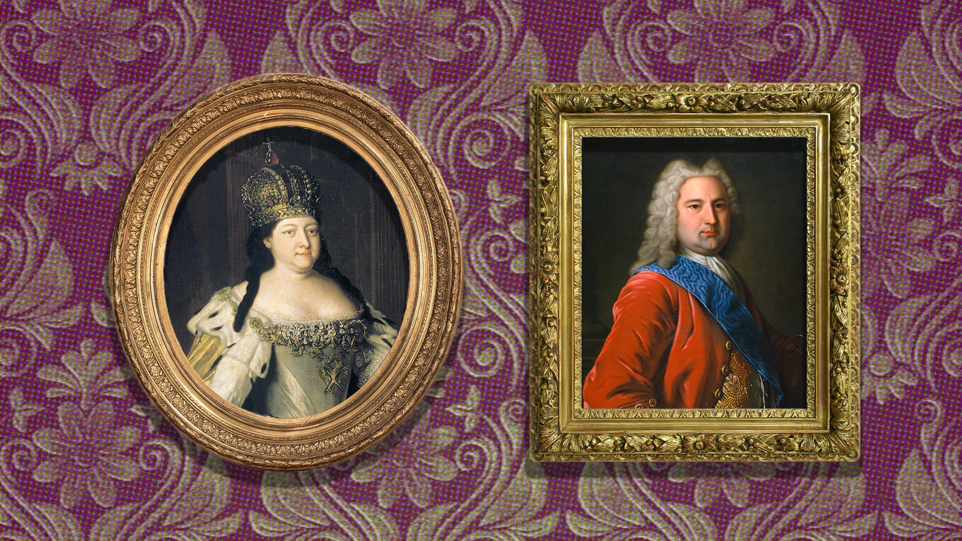 Императрица Анна Иоанновна и Эрнст Бирон. Коллаж © L!FE. Фото © Wikimedia Commons