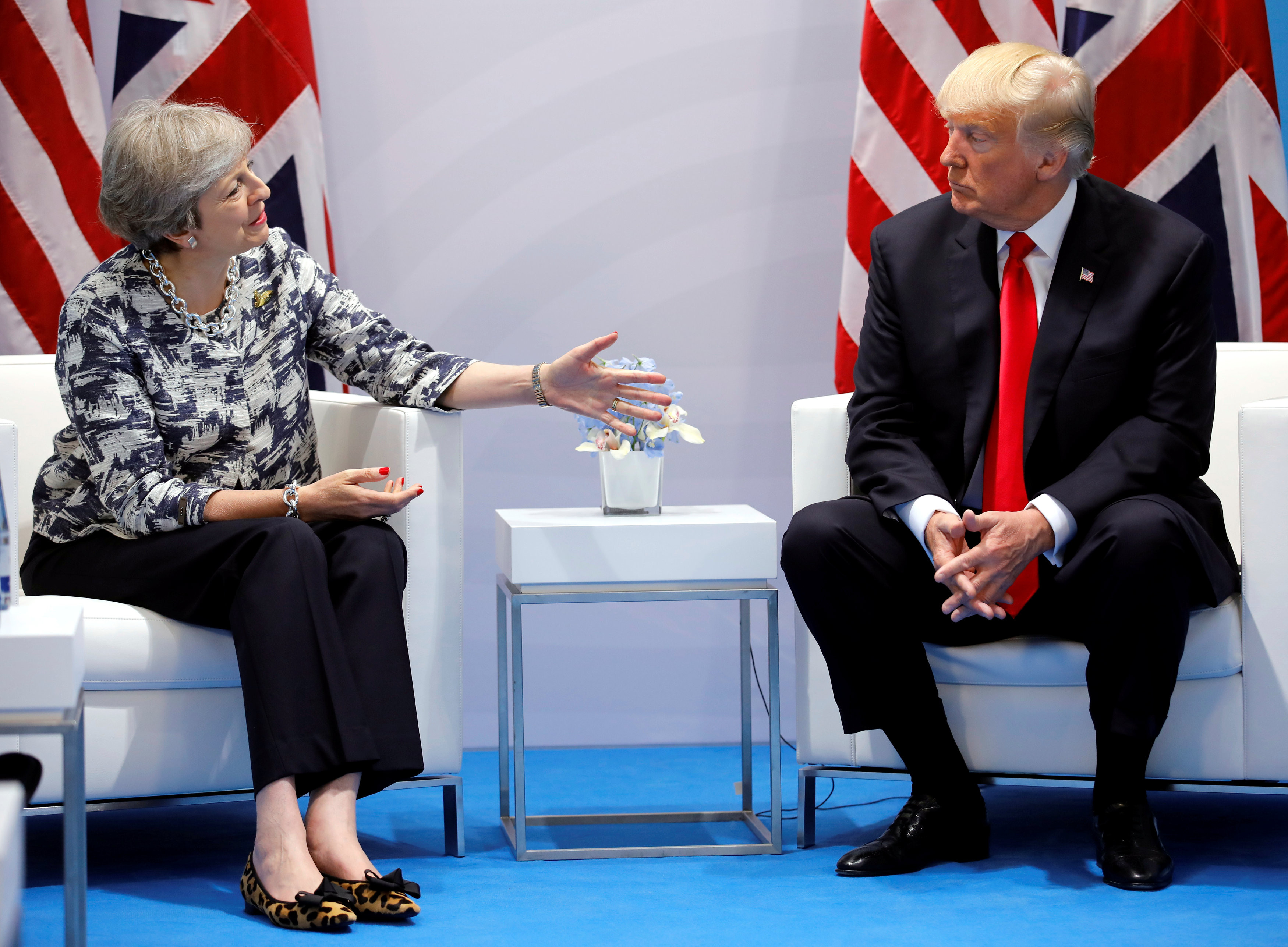 Премьер-министр Великобритании Тереза Мэй и президент США Дональд Трамп. Фото: &copy;REUTERS/Carlos Barria