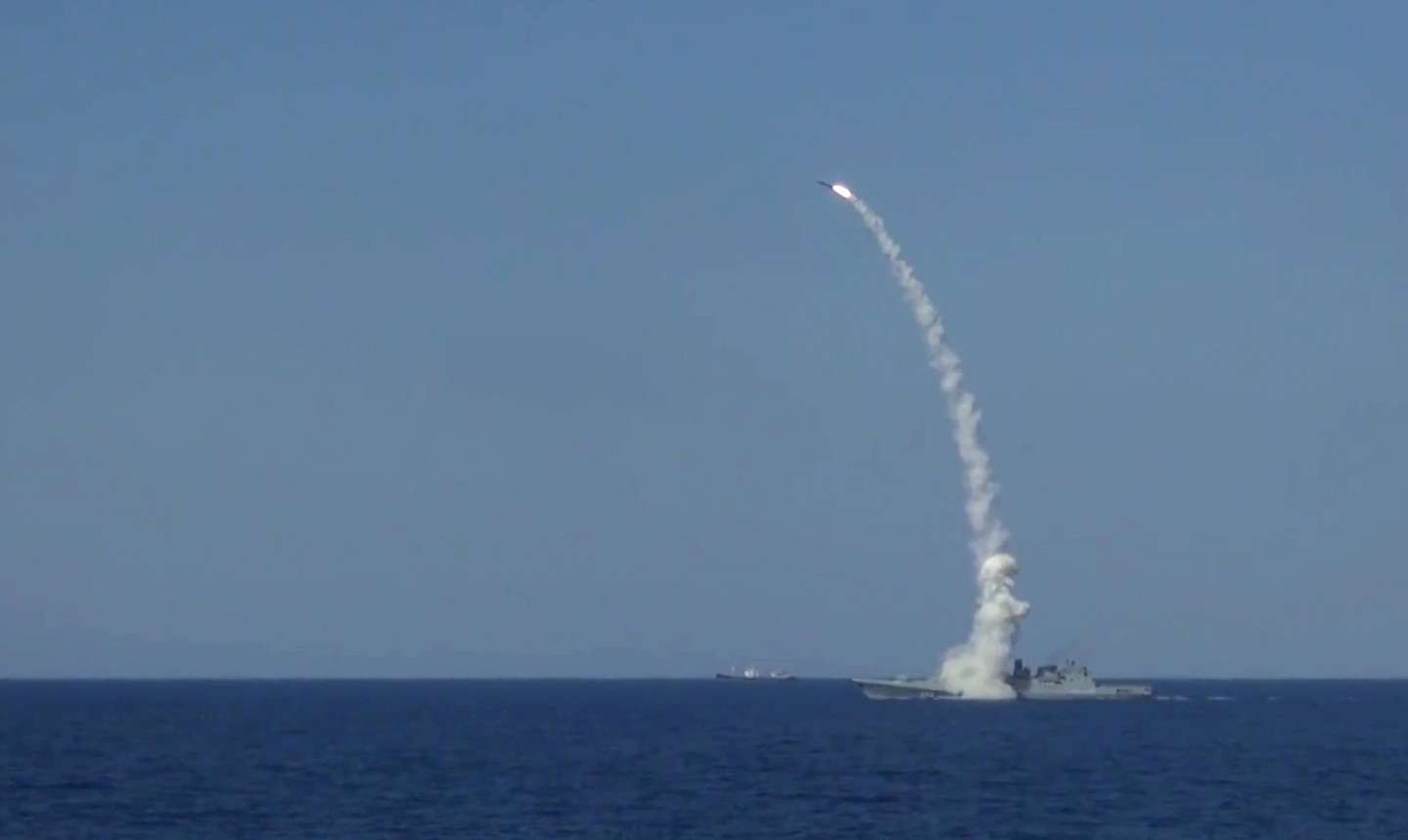 Крылатая ракета "Калибр" в действии. Фото: &copy; Минобороны РФ