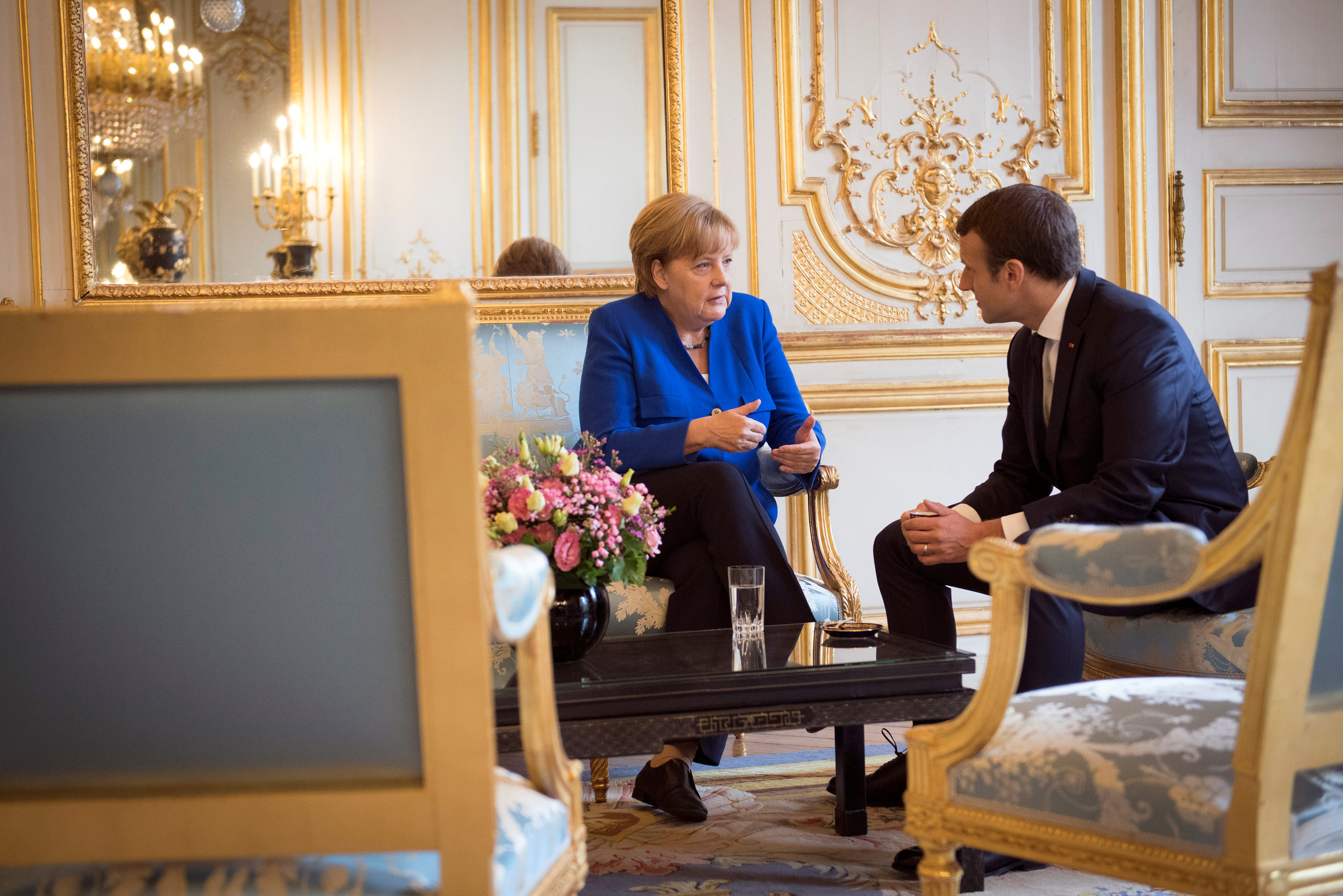 Канцлер Германии Ангела Меркель и президент Франции Эммануэль Макрон. Фото: &copy;&nbsp;REUTERS/Courtesy of Bundesregierung/Guido Bergmann