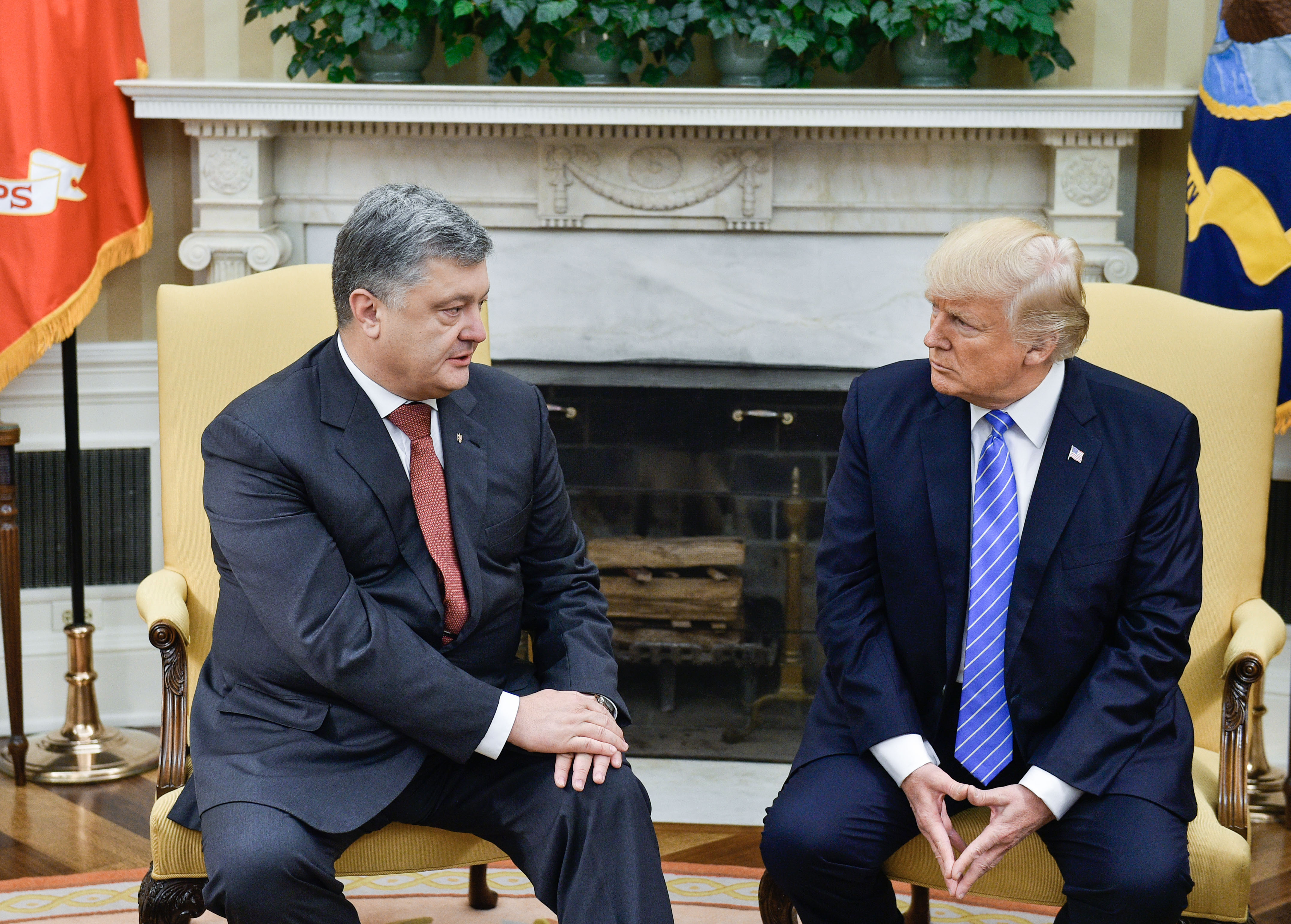 Президент Украины Петр Порошенко и президент США Дональд Трамп. Фото: &copy;РИА Новости/Николай Лазаренко