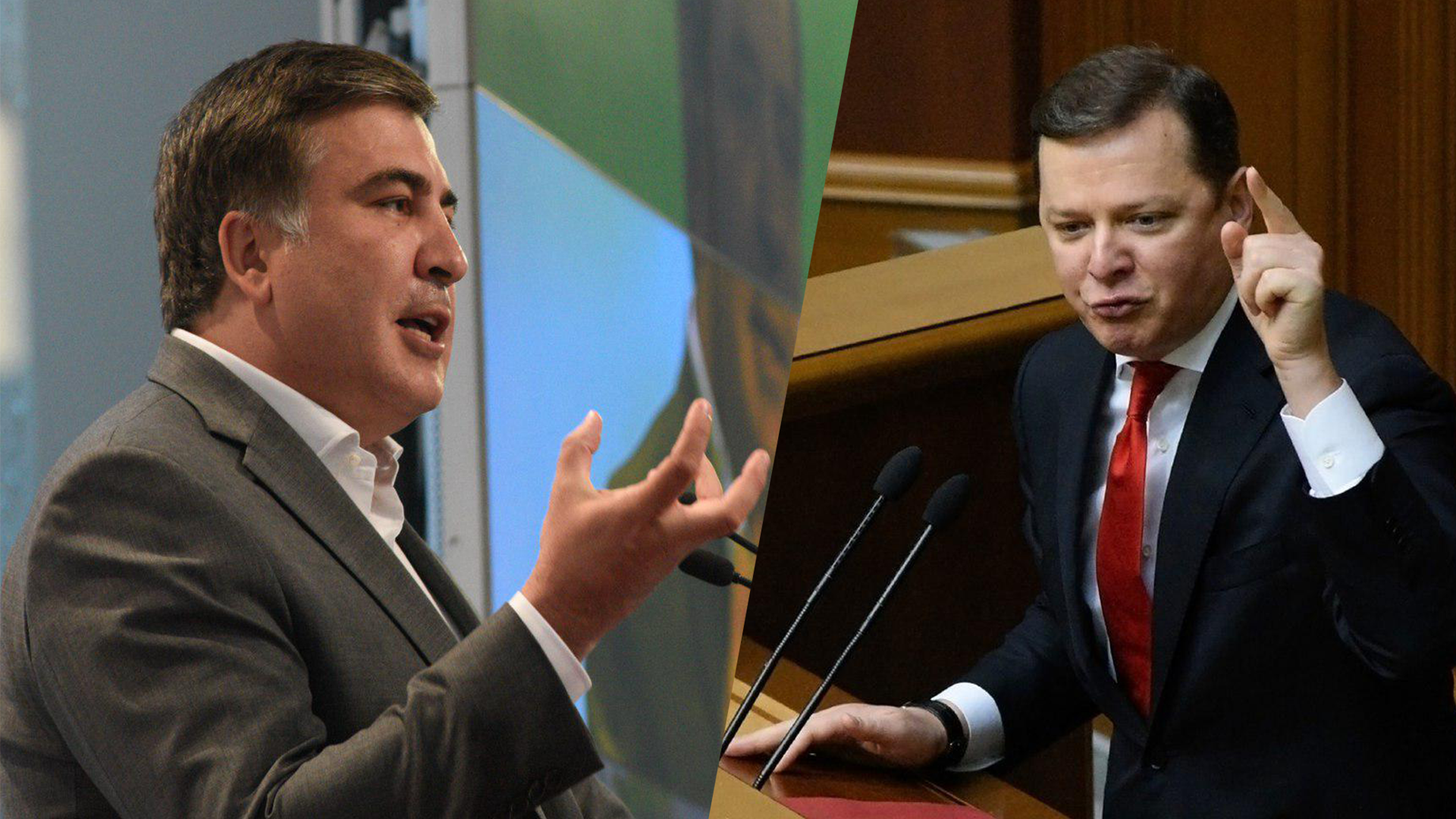 Михаил Саакашвили и Олег Ляшко. Фото:&copy; РИА Новости