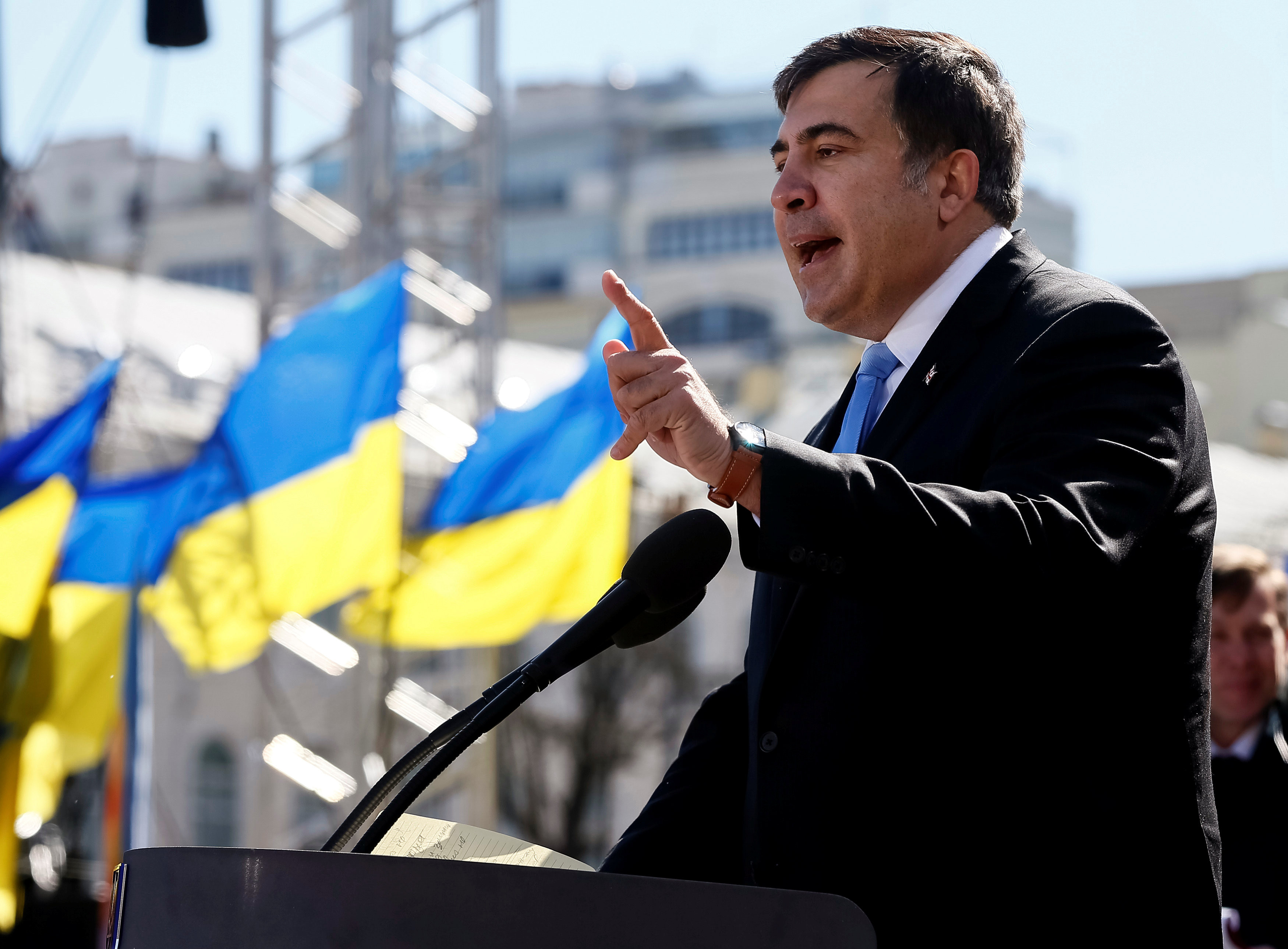 Бывший президент Грузии Михаил Саакашвили. Фото: &copy; REUTERS/Gleb Garanich
